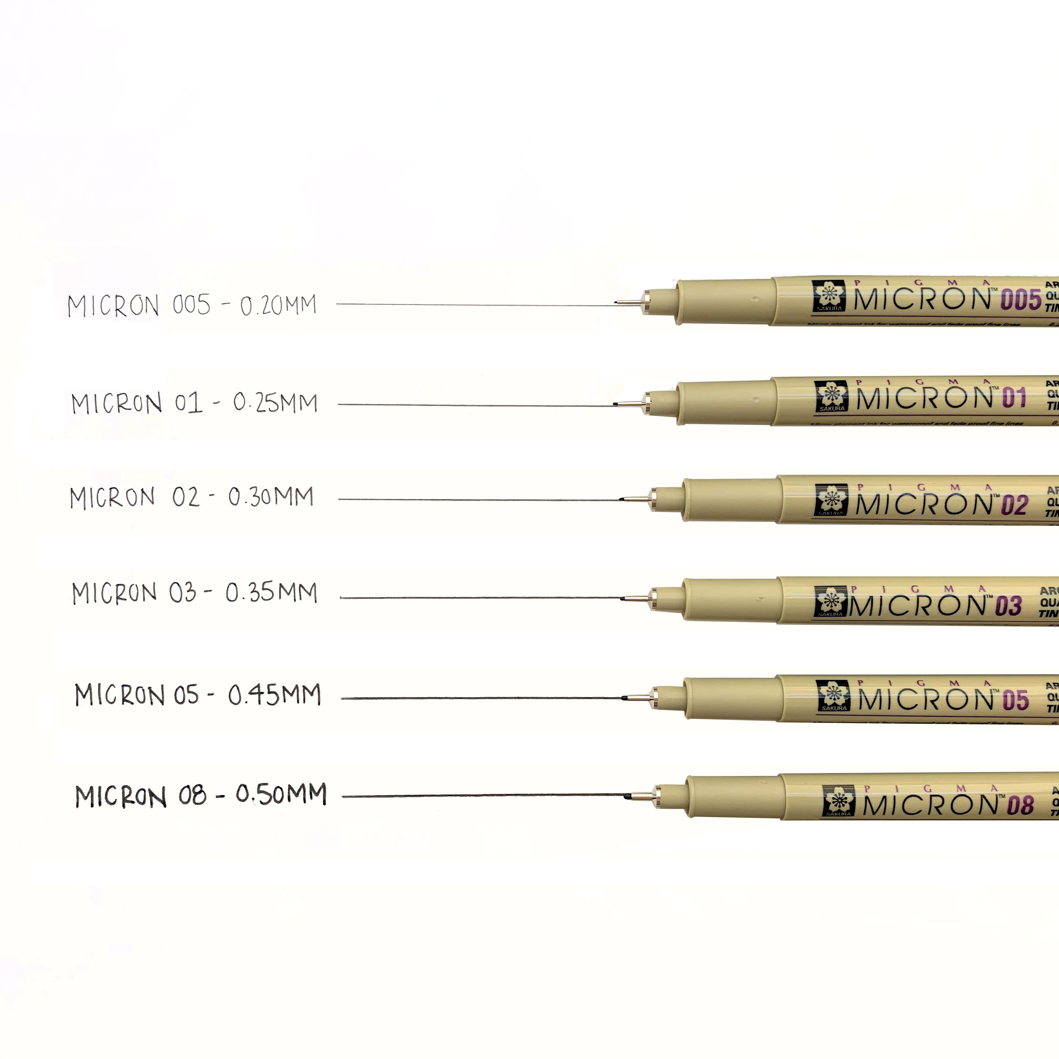 Pigma® Micron® Fine Line Pen Assorted Tip Set, Black