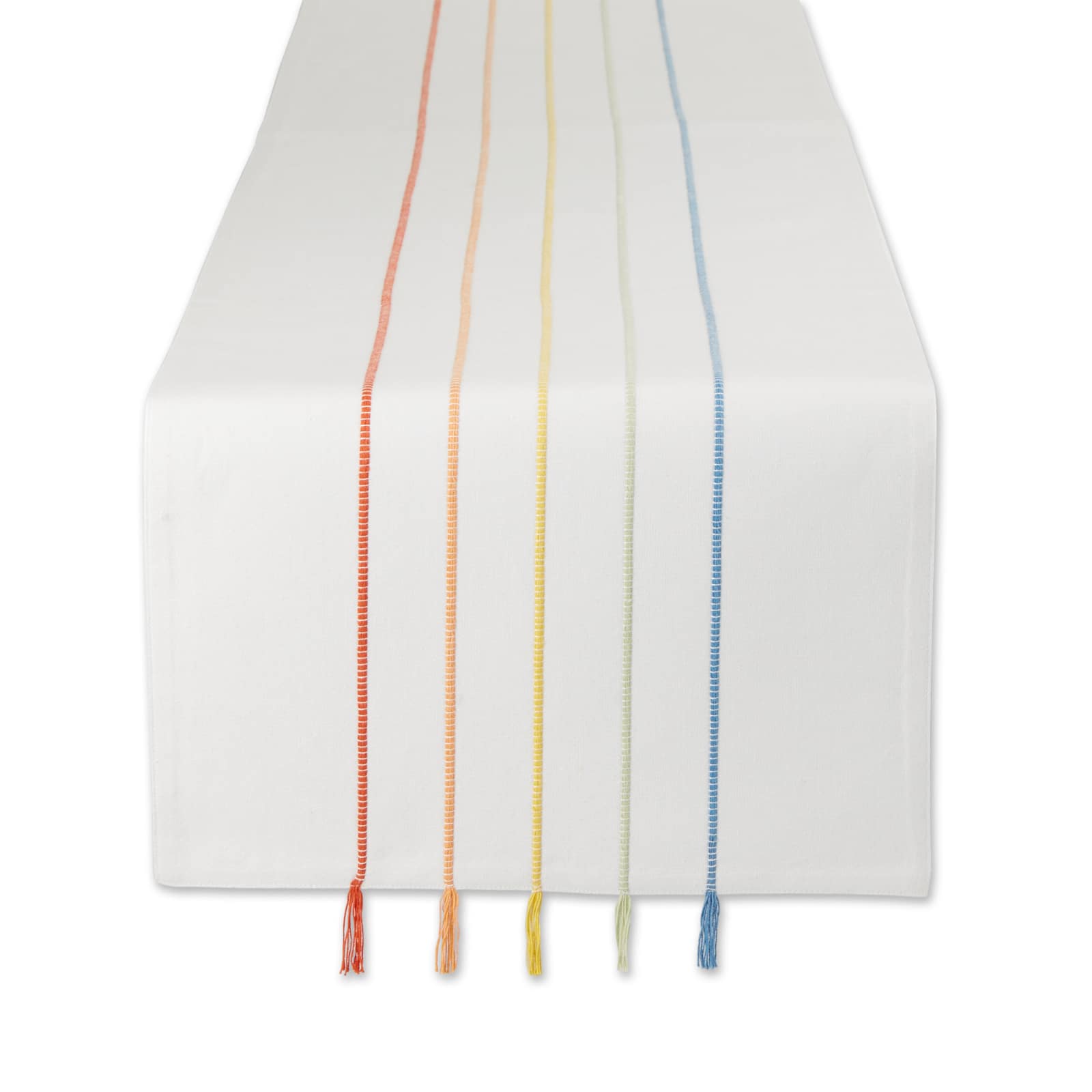 DII® 72" Striped Tassel Table Runner
