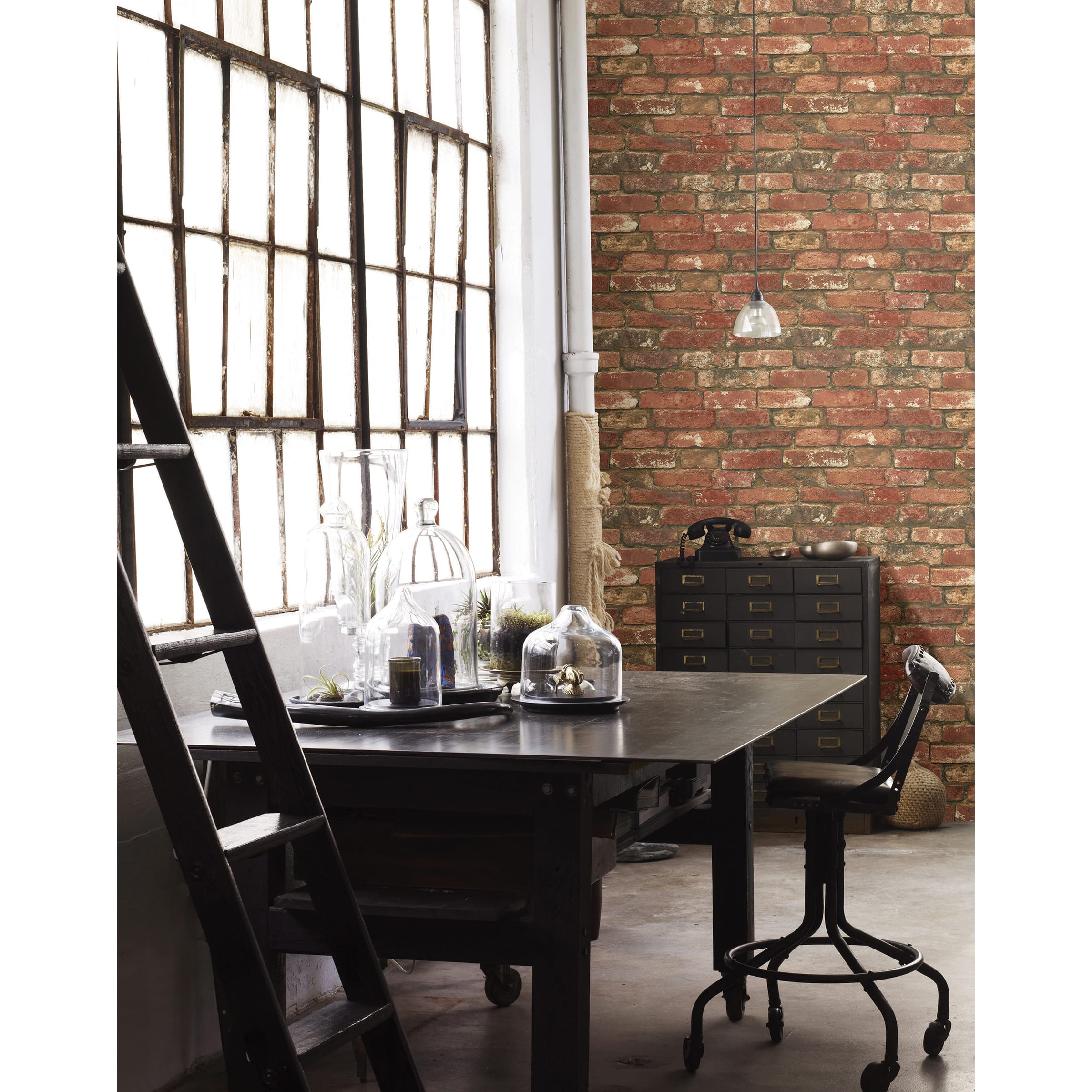 NuWallpaper West End Brick Peel & Stick Wallpaper