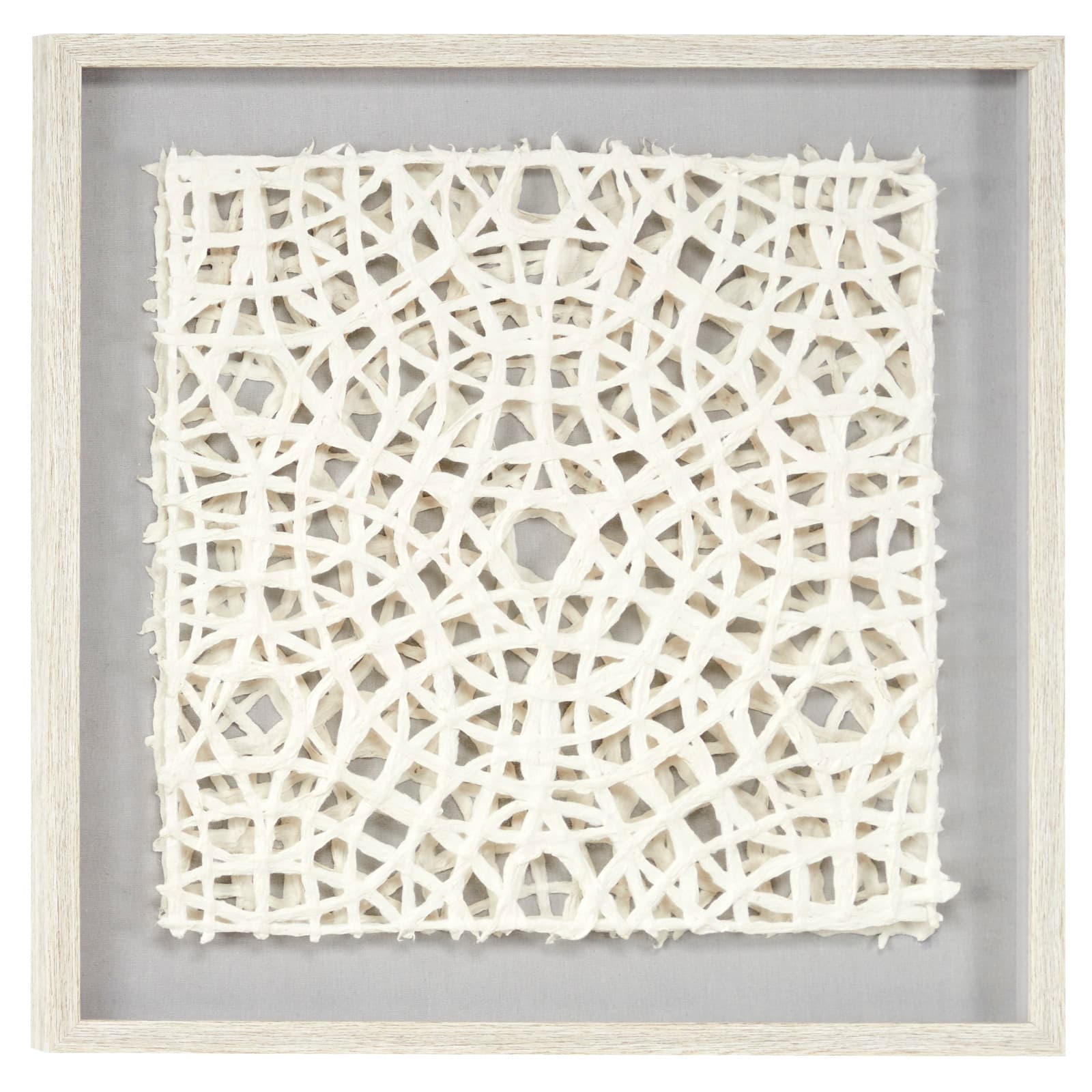 Gold Wood Natural Shadow Box Art, 24" x 24" x 1"