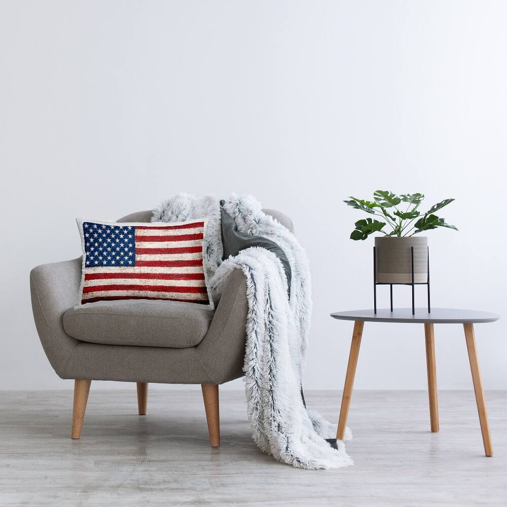 Stupell Industries Patriotic American Flag, Patriotic American Flag Decorative Printed Throw Pillow