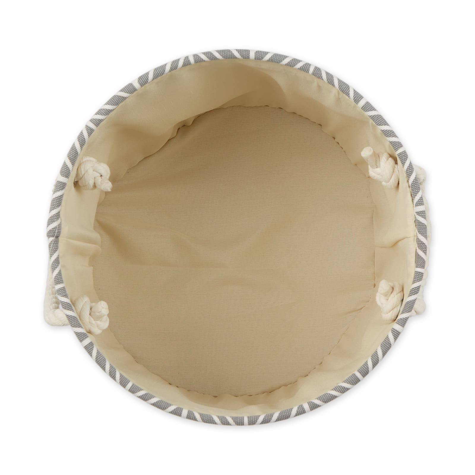 DII® Small Gray Herringbone Round Fabric Bin