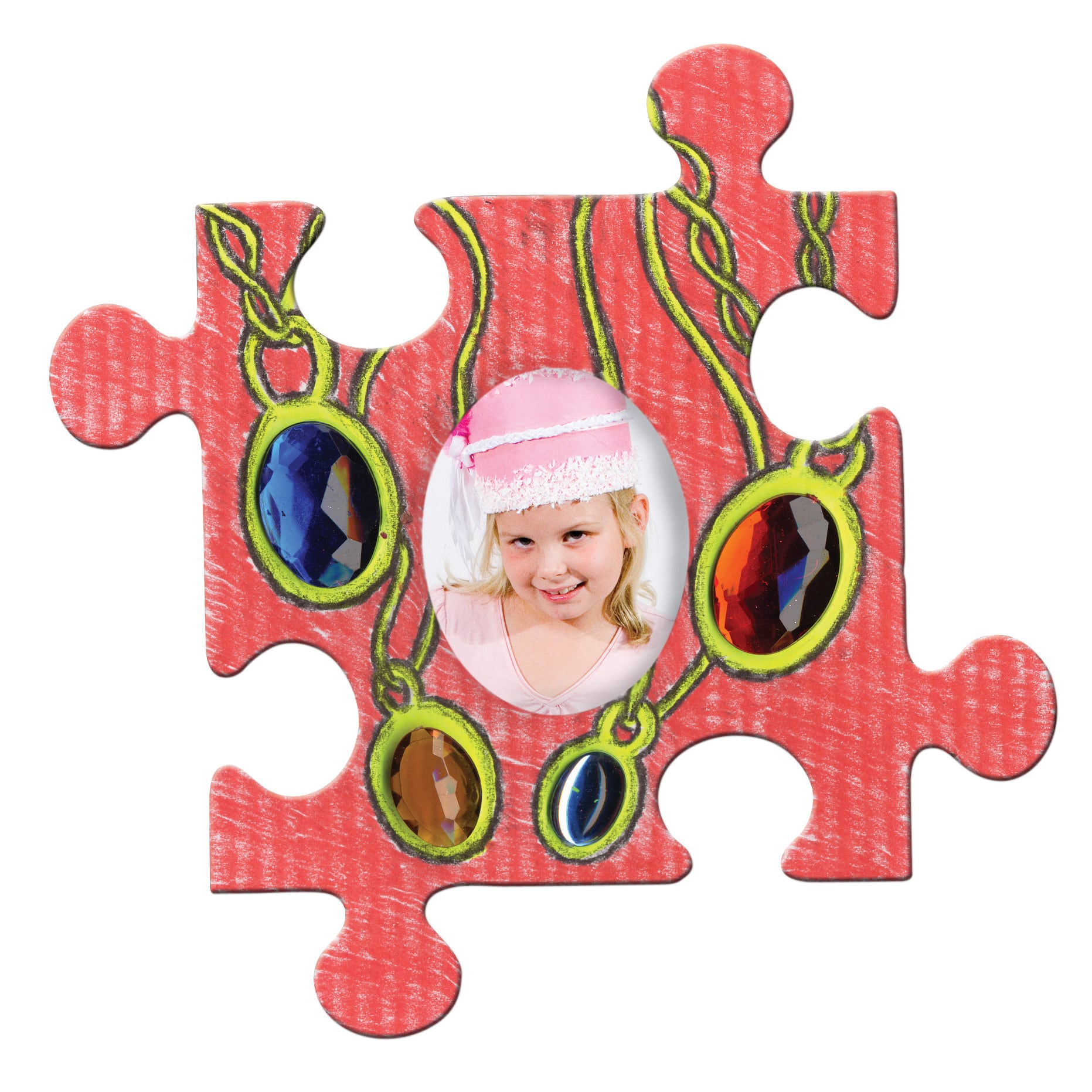 Roylco® 5.5" Puzzle Piece Picture Frames, 24ct.