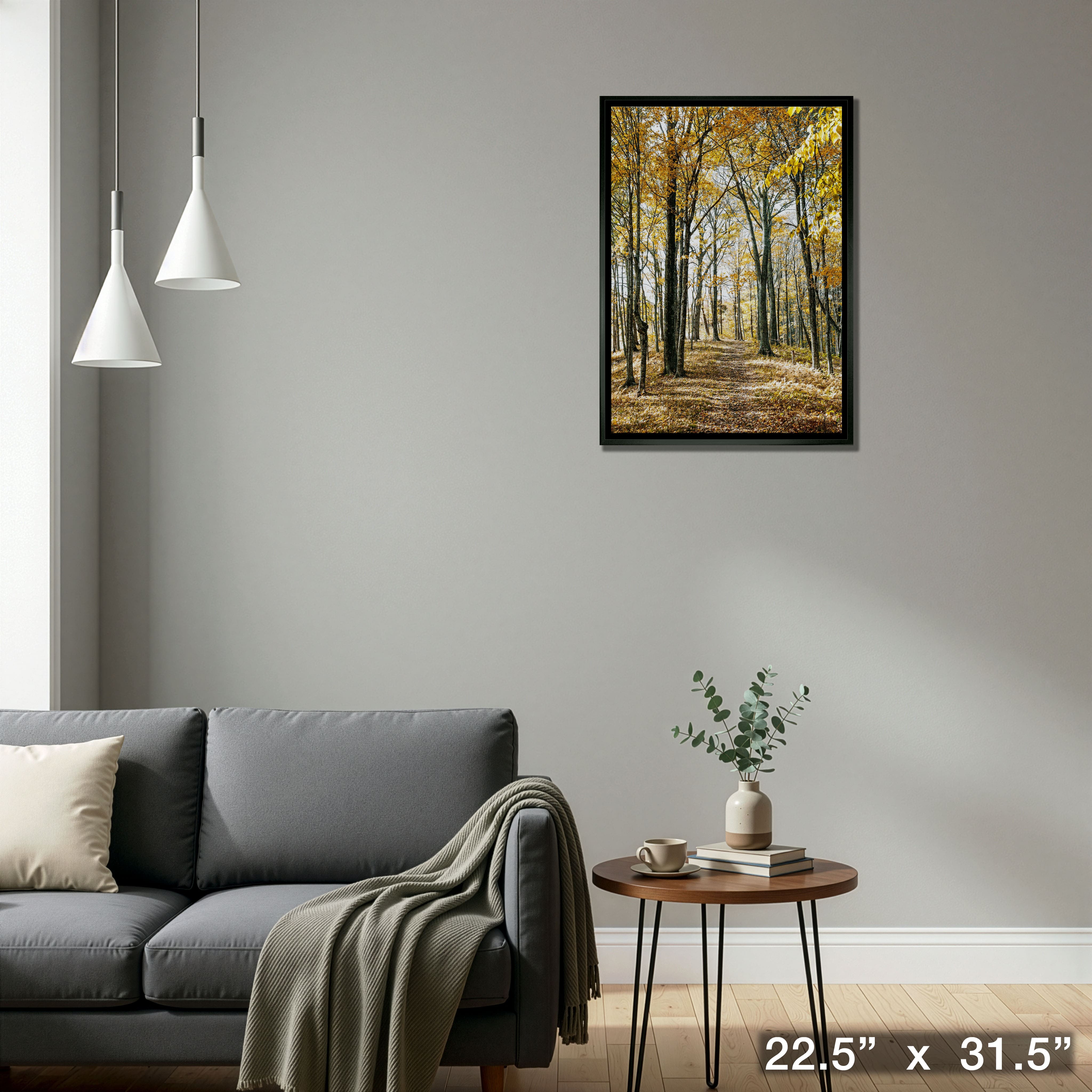 Autumn Leaves 20" x 29" Framed Canvas 22.5" x 31.5"