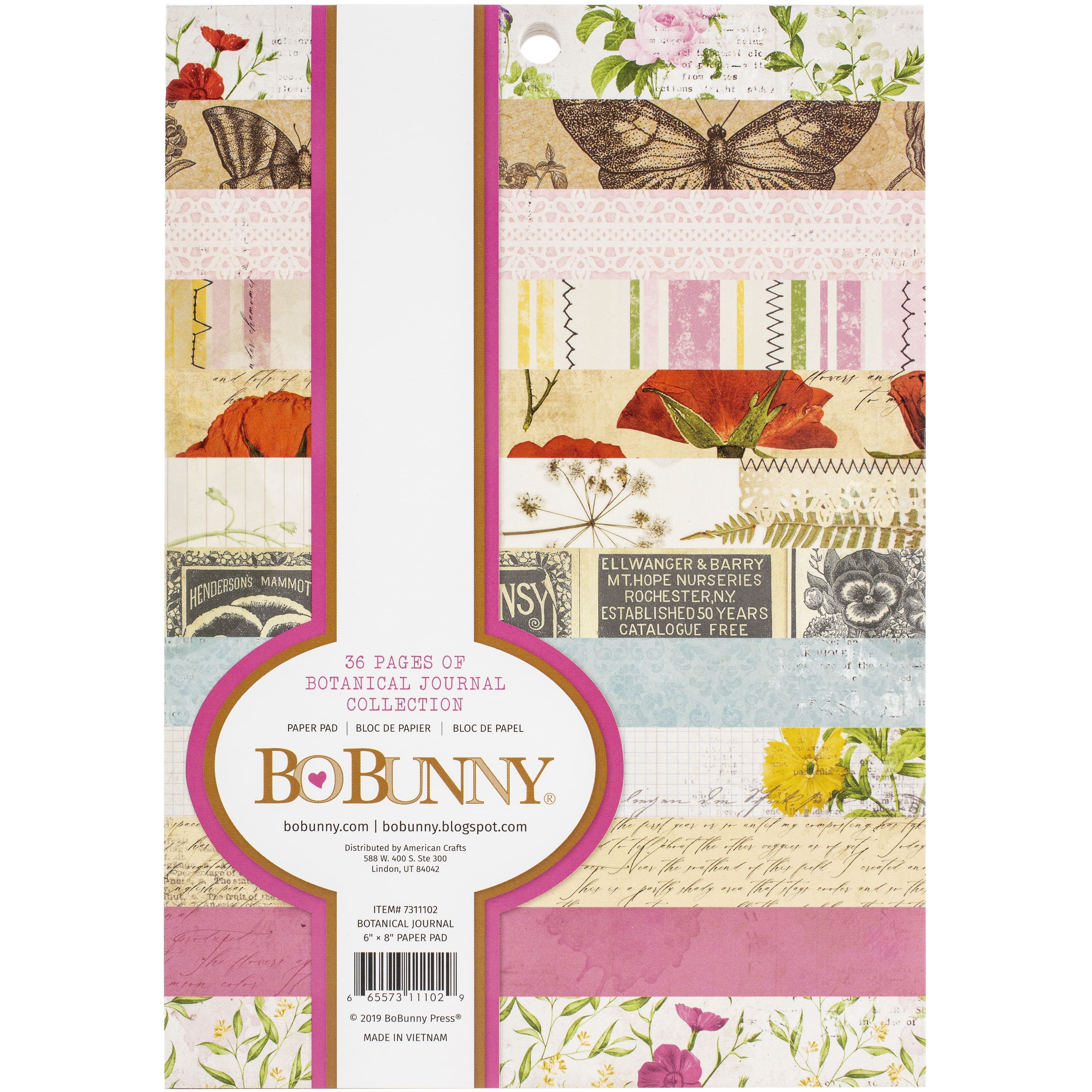 BoBunny® Botanical Journal Paper Pad, 6" x 8"