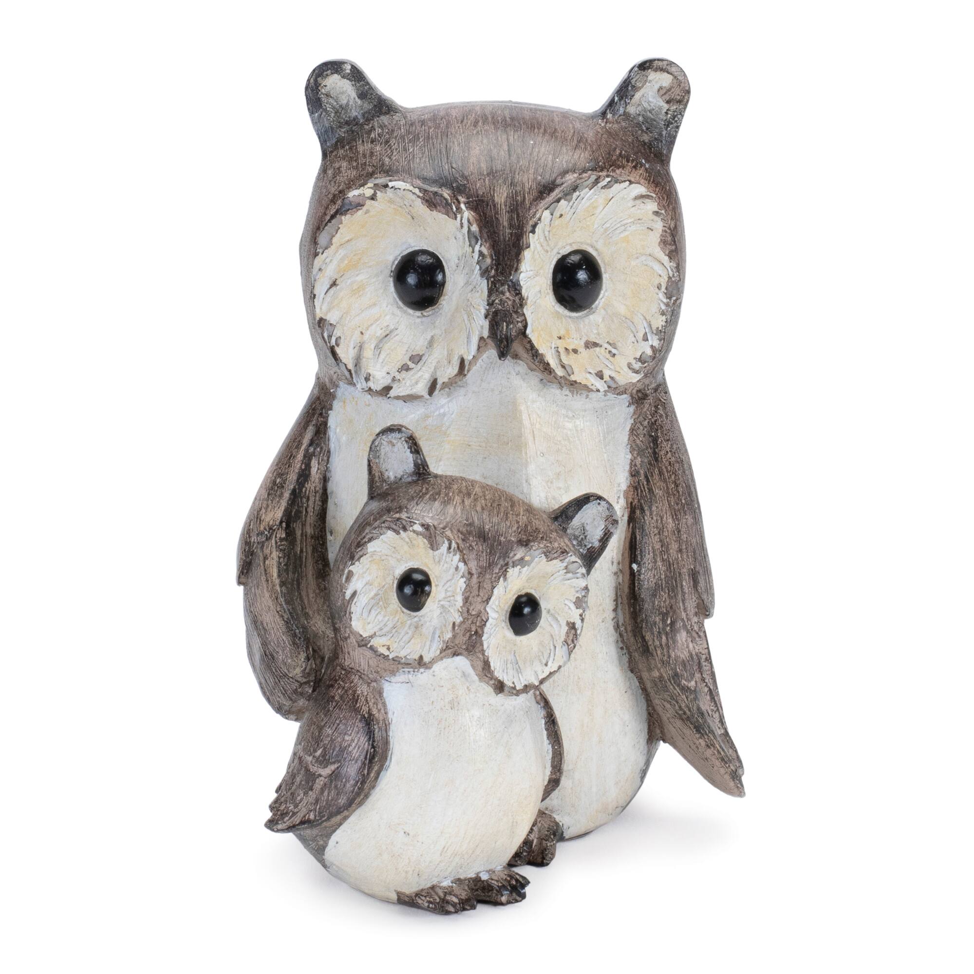 5" Woodland Owl with Baby Figurines, 4ct.