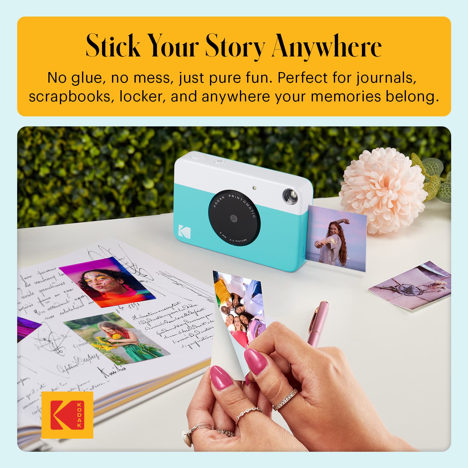 KODAK Printomatic Blue 5MP Instant Print Camera