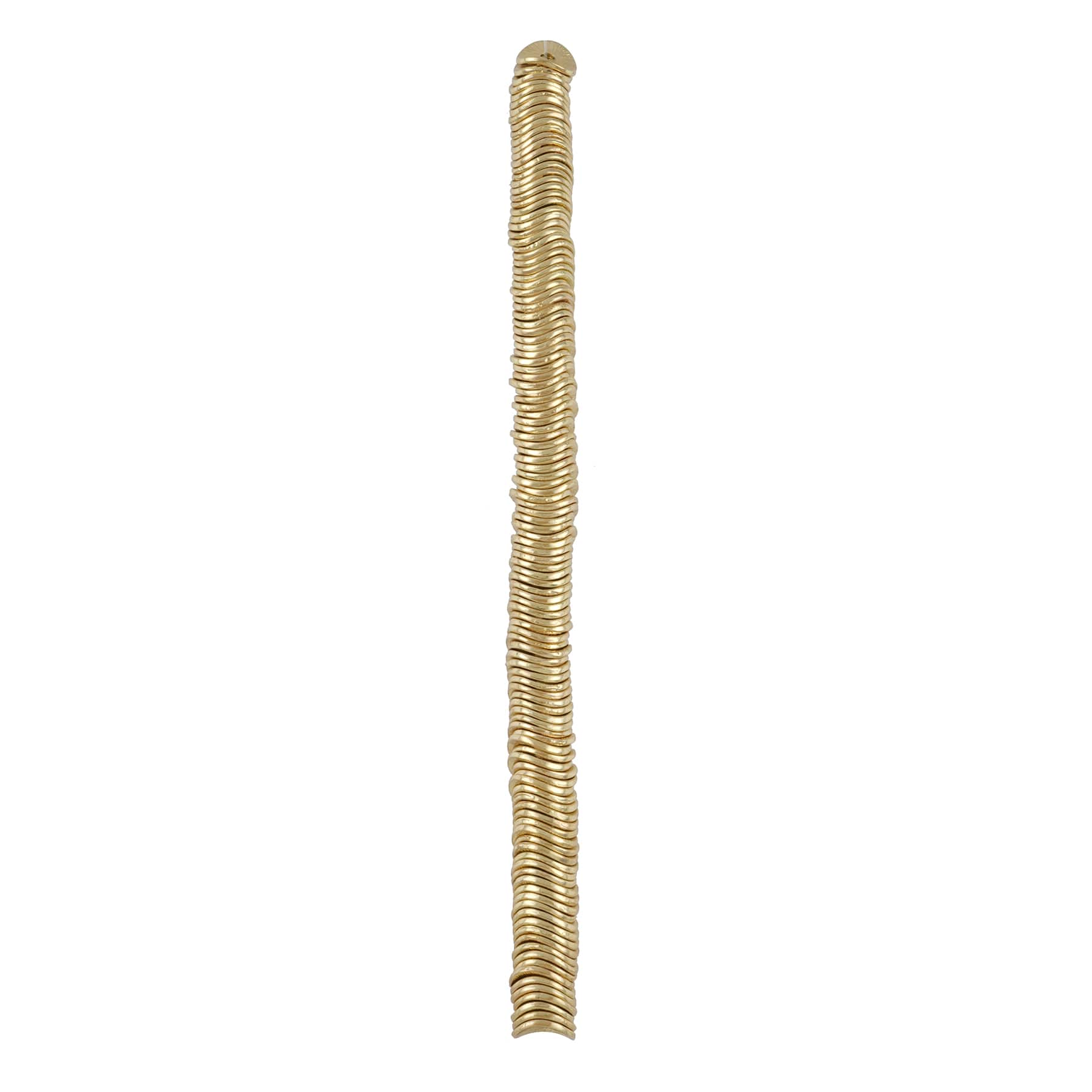 12 Pack: Gold Metal Wavy Disc Beads by Bead Landing™