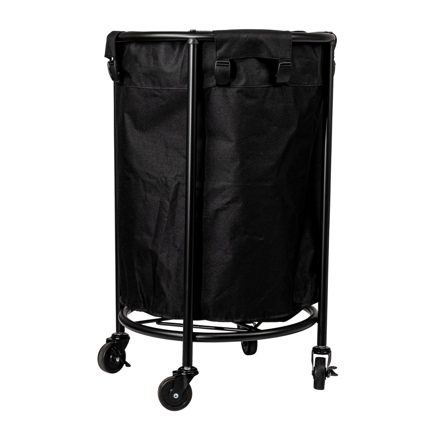 Household Essentials 32" Black Round Laundry Hamper