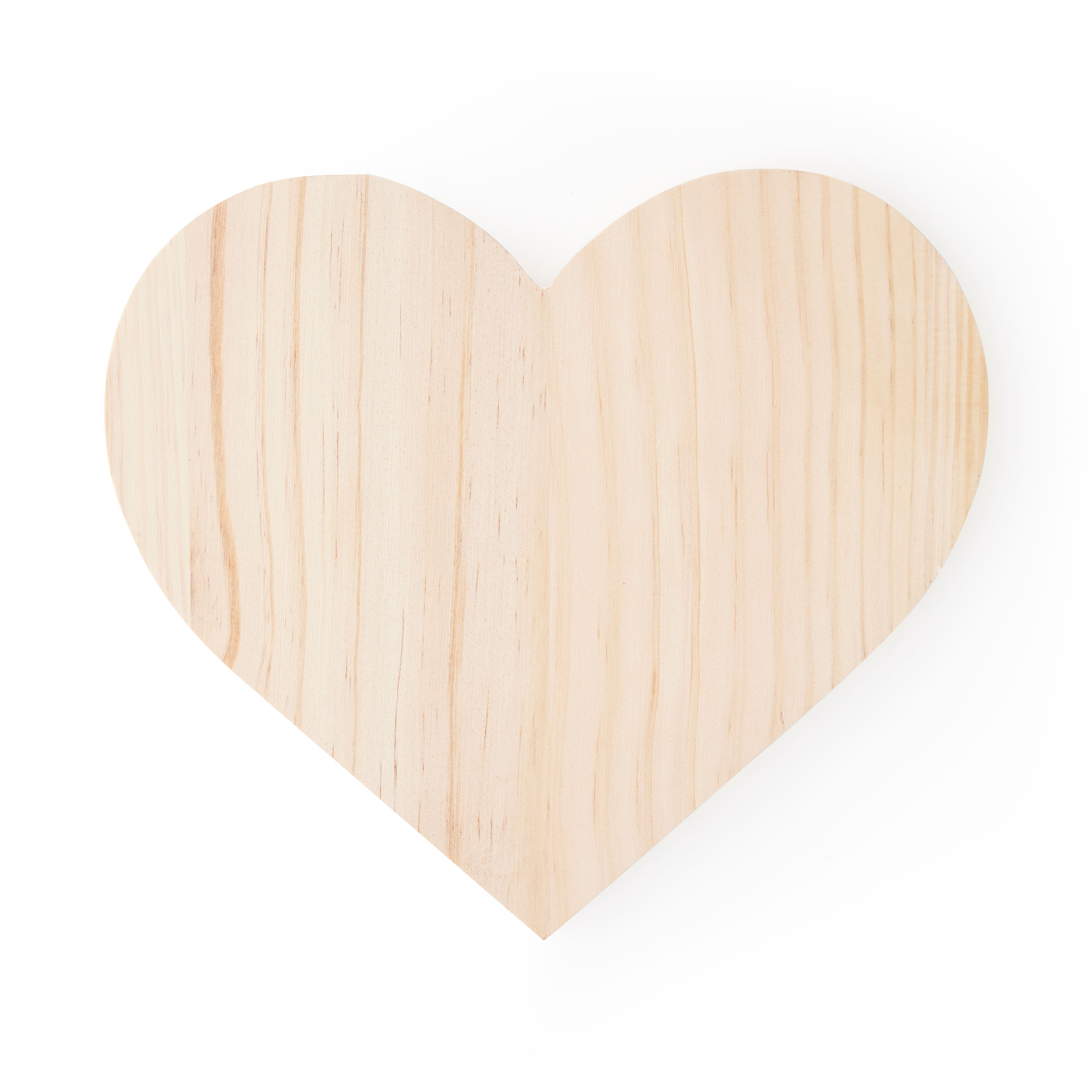 8 Pack: 9" Heart Wood Plaque by Make Market®