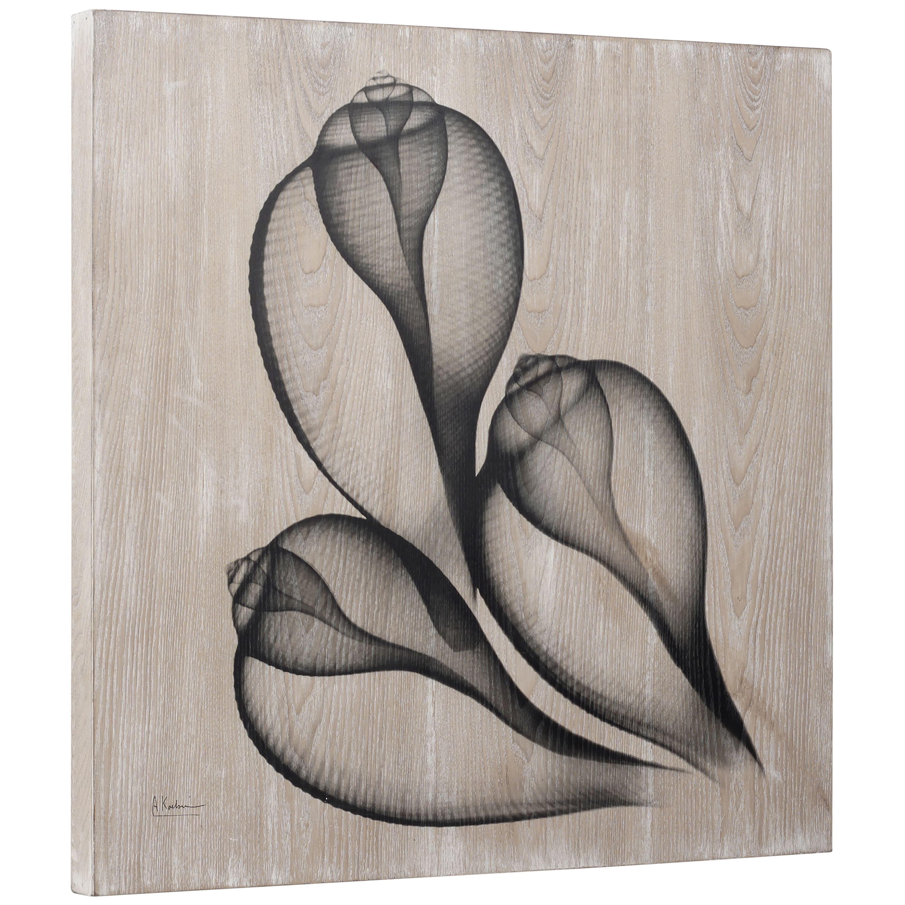 Empire Art Direct Frassino De Arte Legno 24" x 24" Coastal Serenity II Printed Hand Finished Ash Wood Wall Art