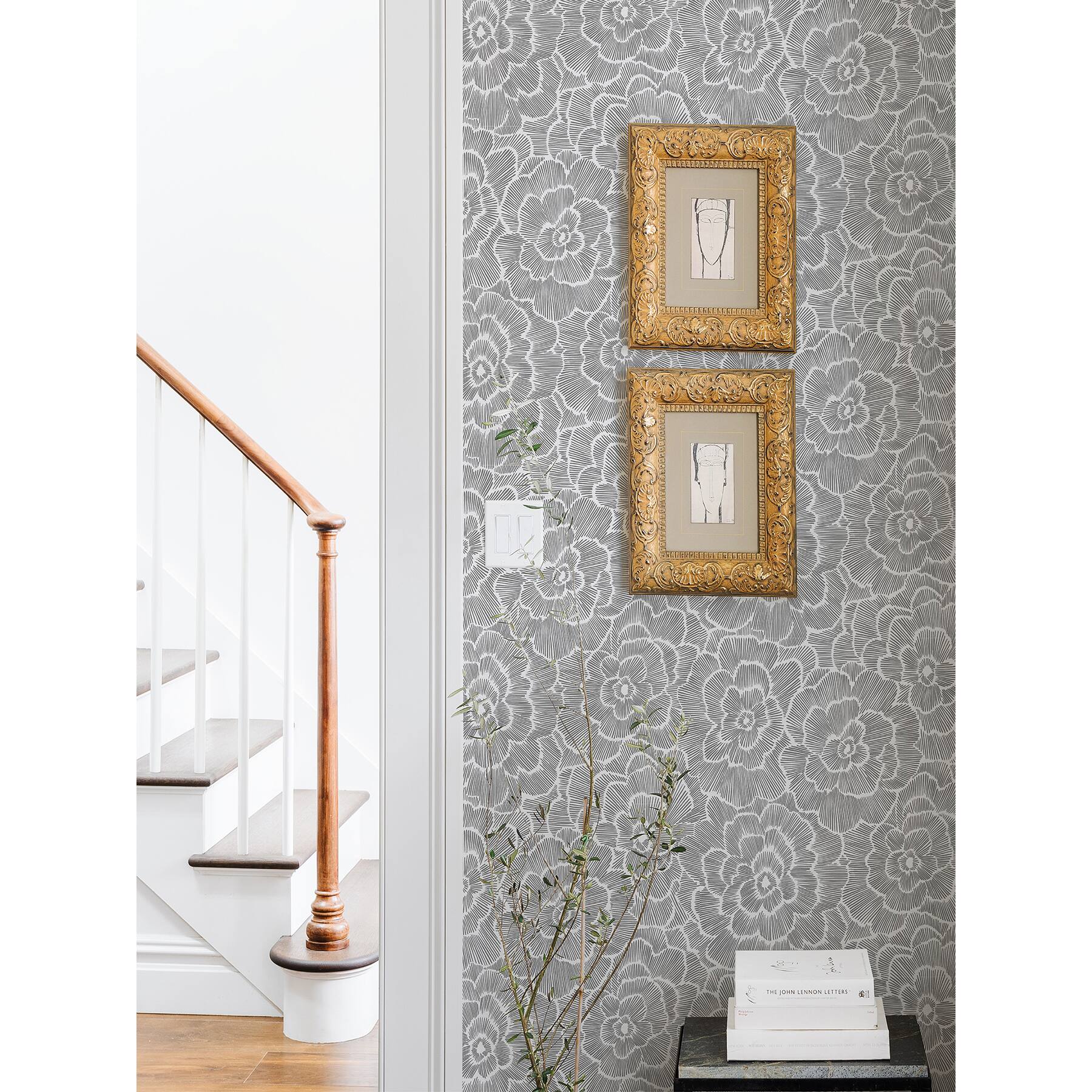 NuWallpaper Charcoal Saraya Peel & Stick Wallpaper