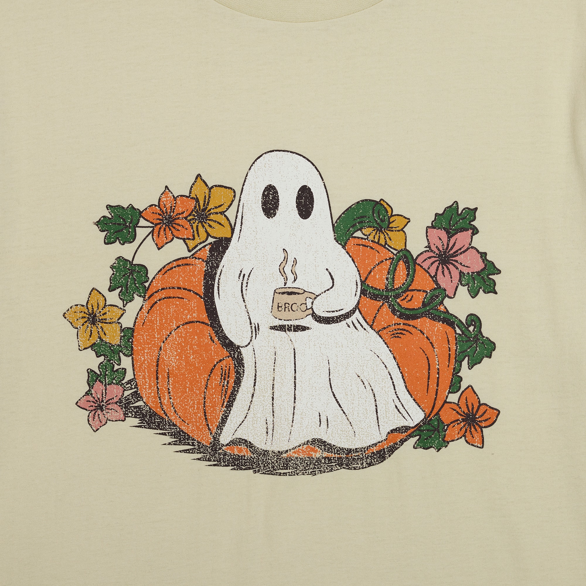 Pumpkin Patch Ghost Adult T-Shirt