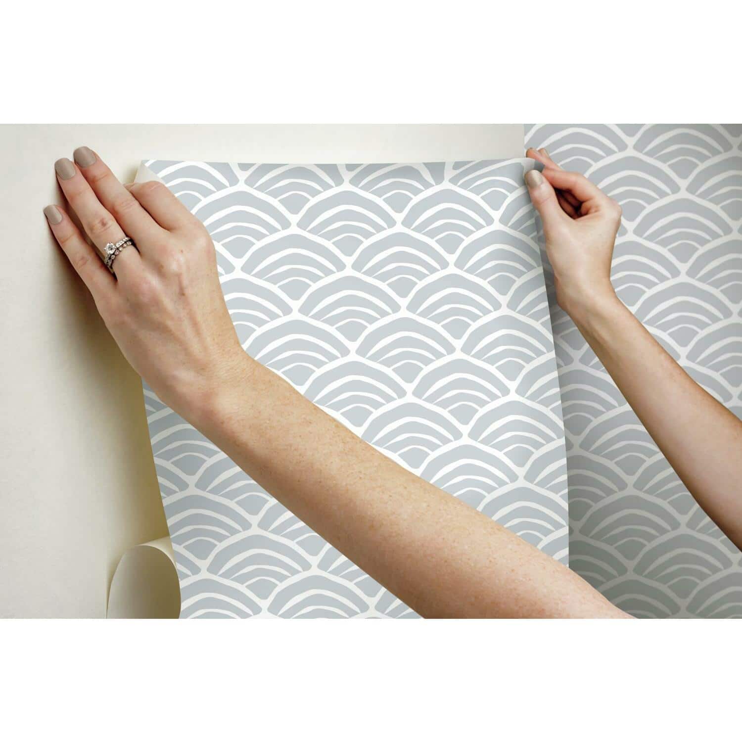 RoomMates Coastal Scallop Peel & Stick Wallpaper