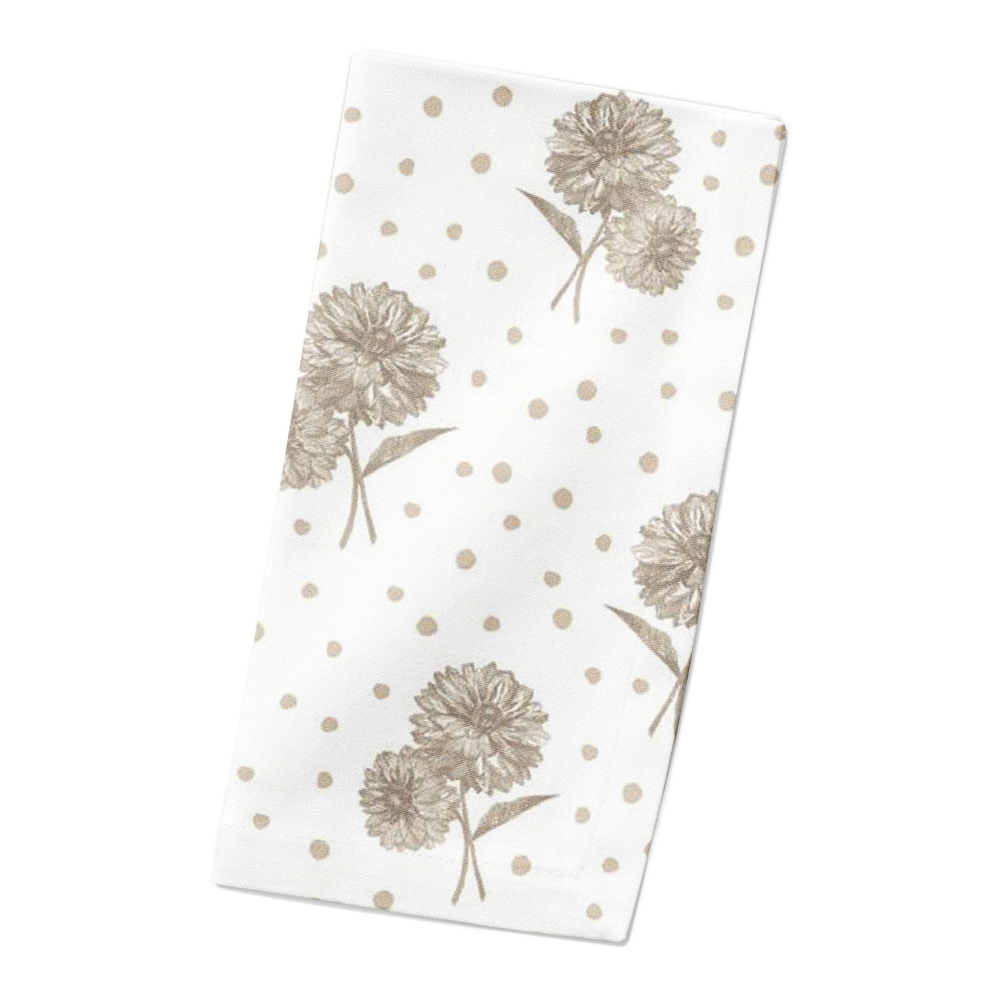 Floral Dots Cotton Twill Napkin