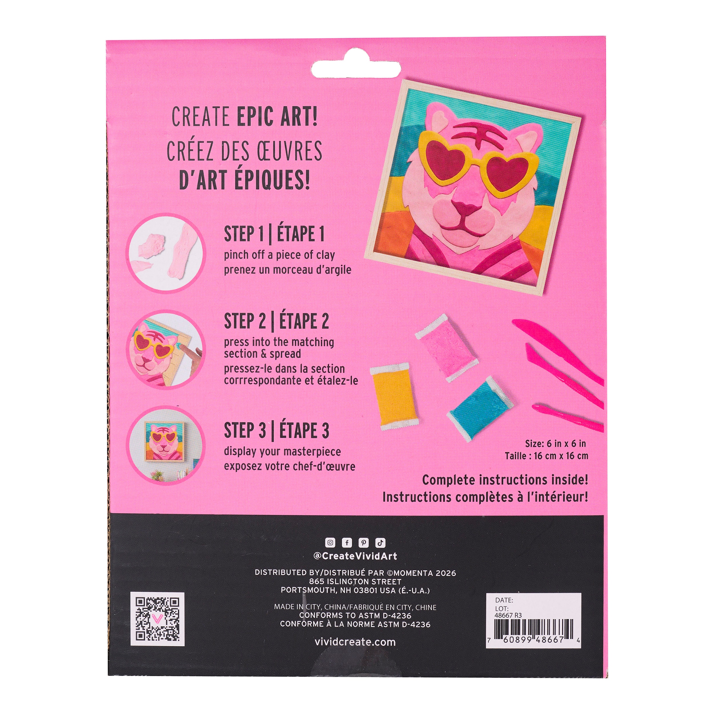 Vivid by Brea Reese® 6" x 6" Tiger Clay Painting Kit
