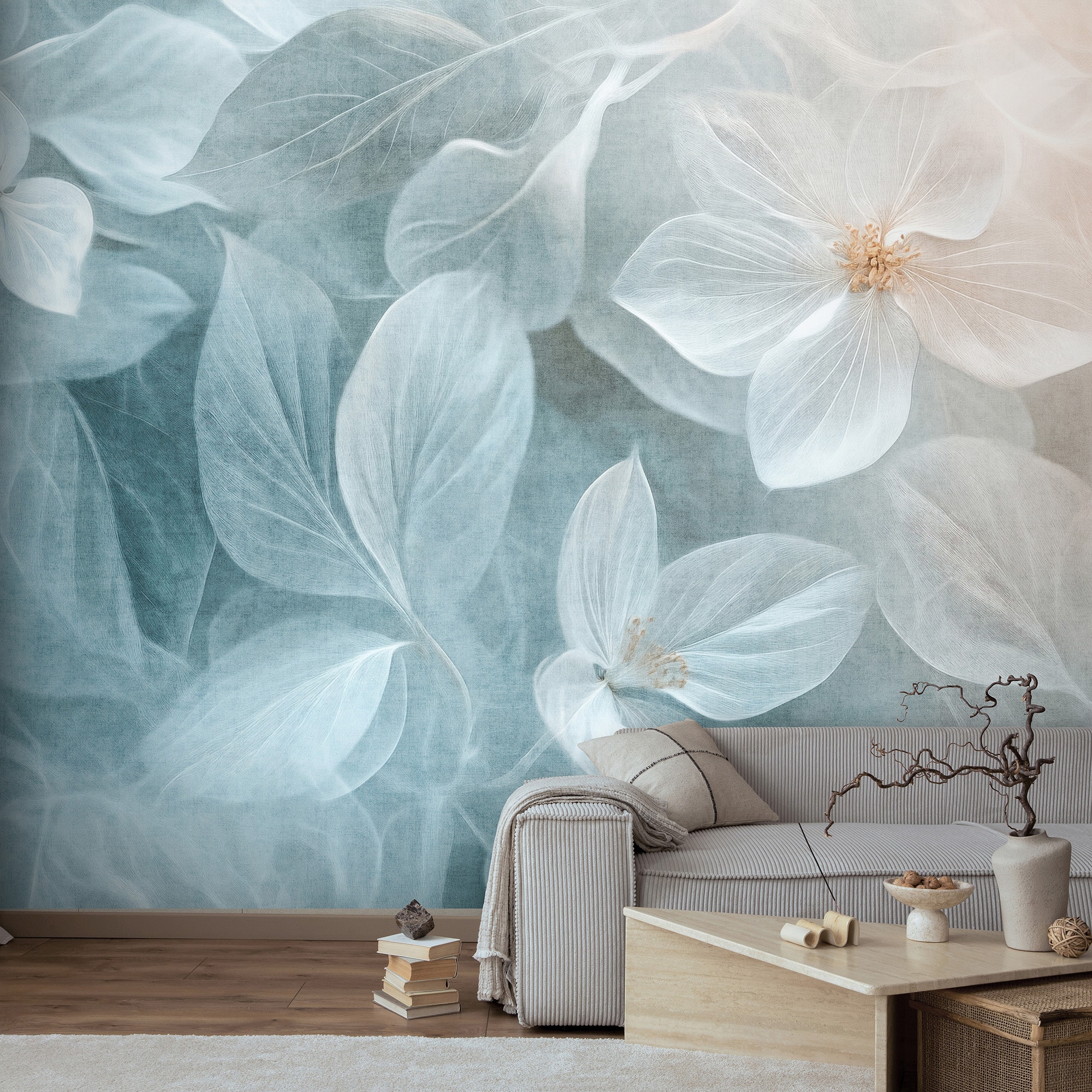 Designs Direct Dreaming Garden Blue Wall Mural
