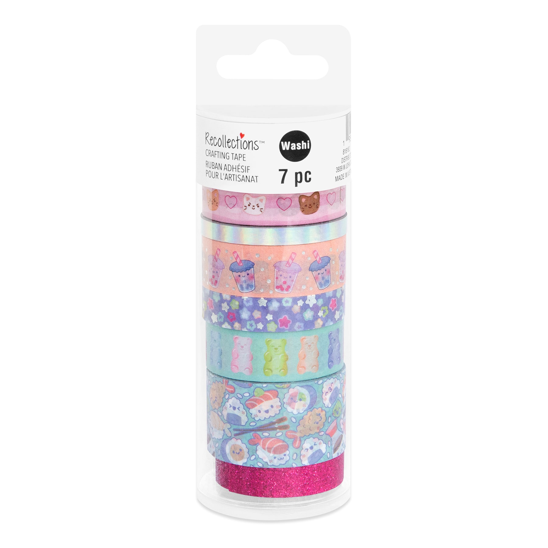 7-Piece Joy Jelly Washi Tape Tube by Recollections™