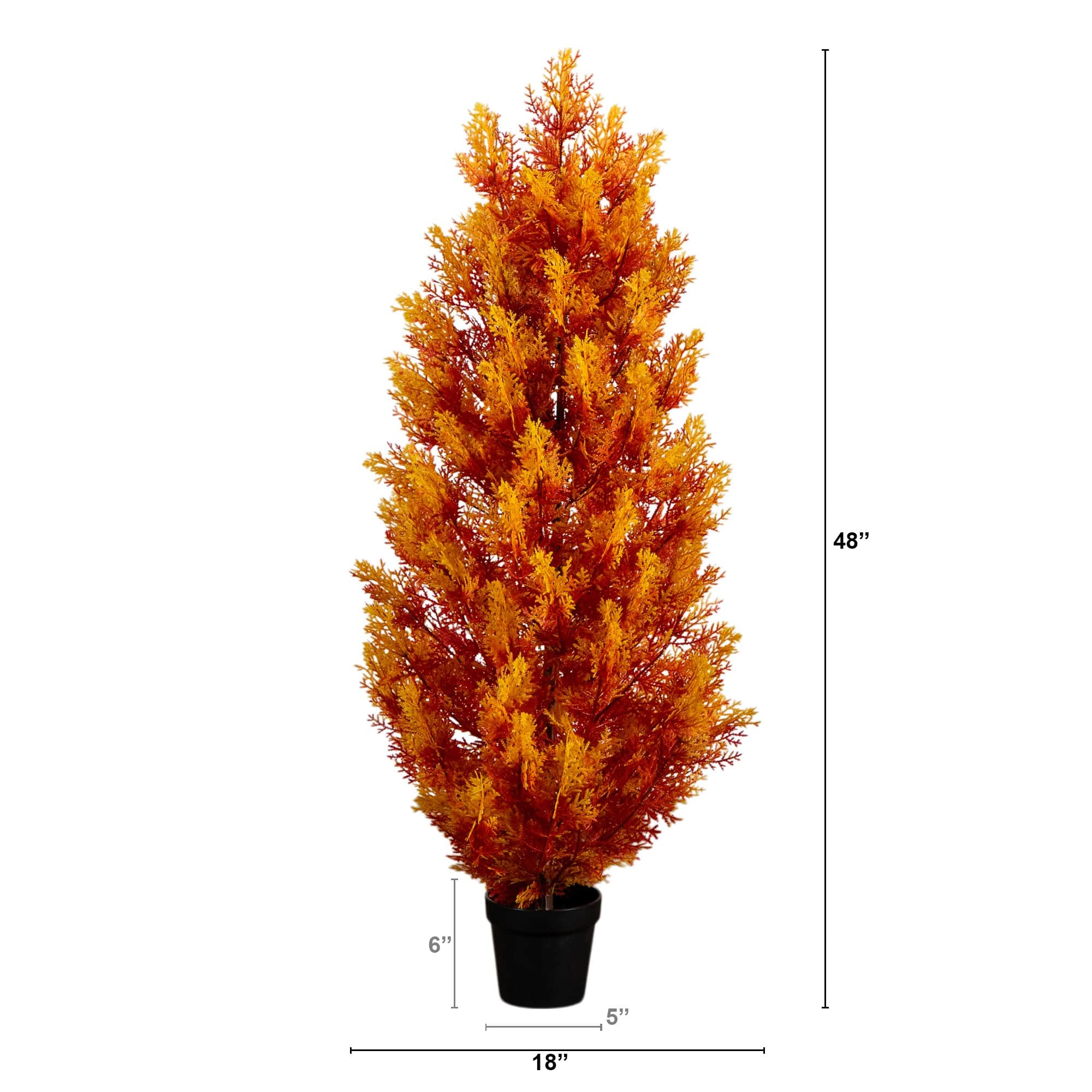4ft. UV Resistant Autumn Artificial Fall Cedar Tree (Indoor/Outdoor)