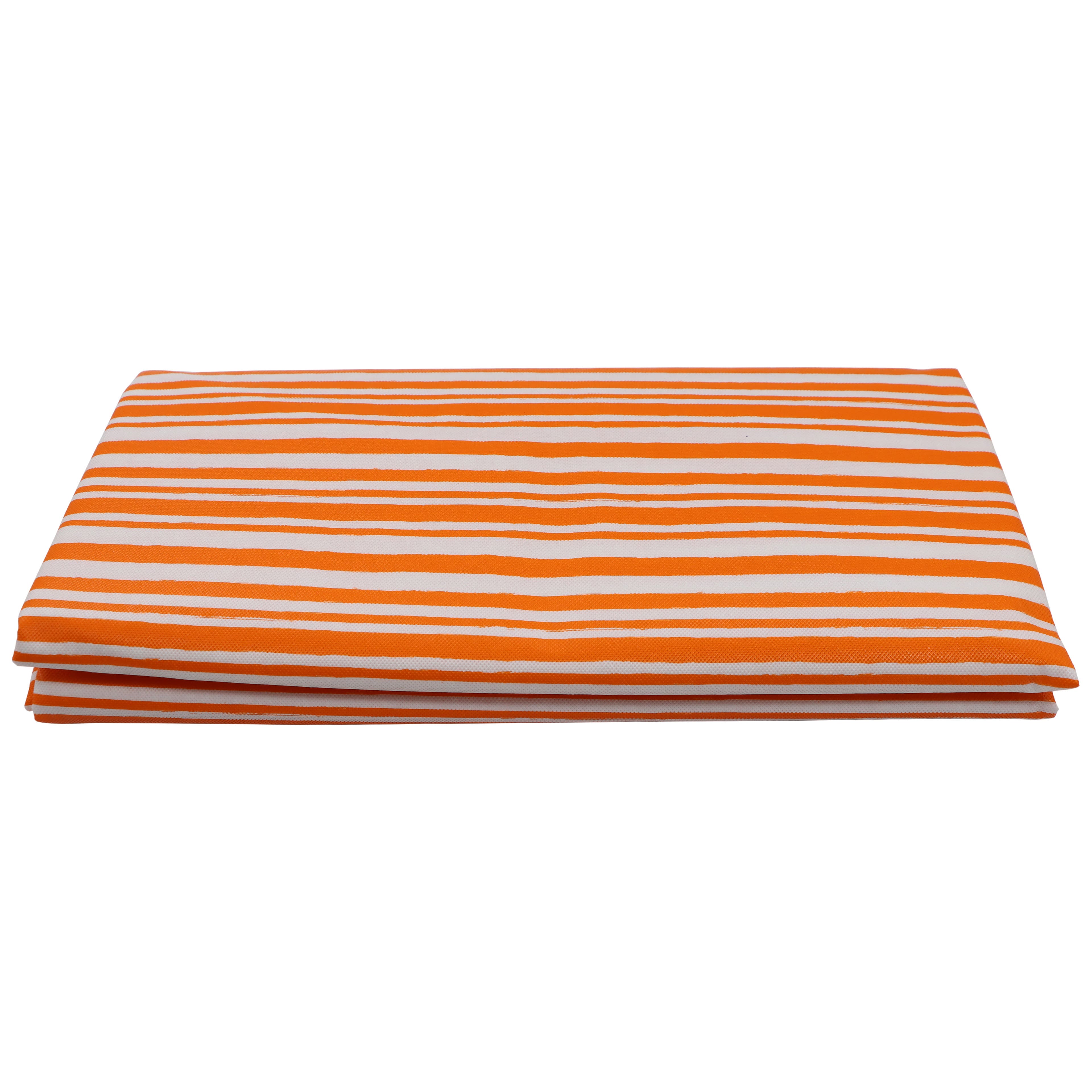 52" x 70" Citrus Kitchen Orange Stripes Tablecloth by Celebrate It™