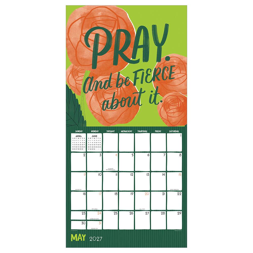 2027 Mahogany Wall Calendar