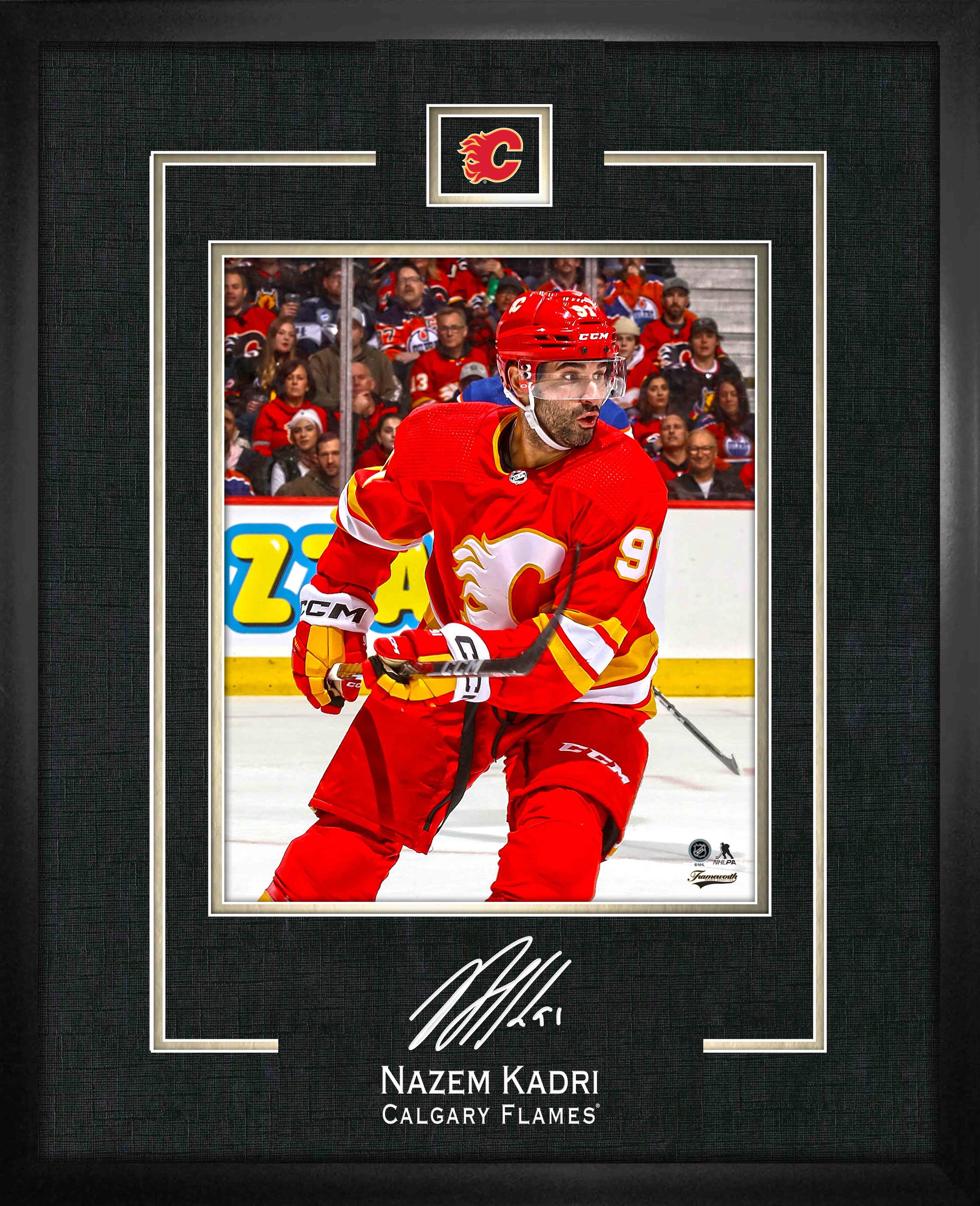 Nazem Kadri 16" x 20" Replica Signature Frame Flames