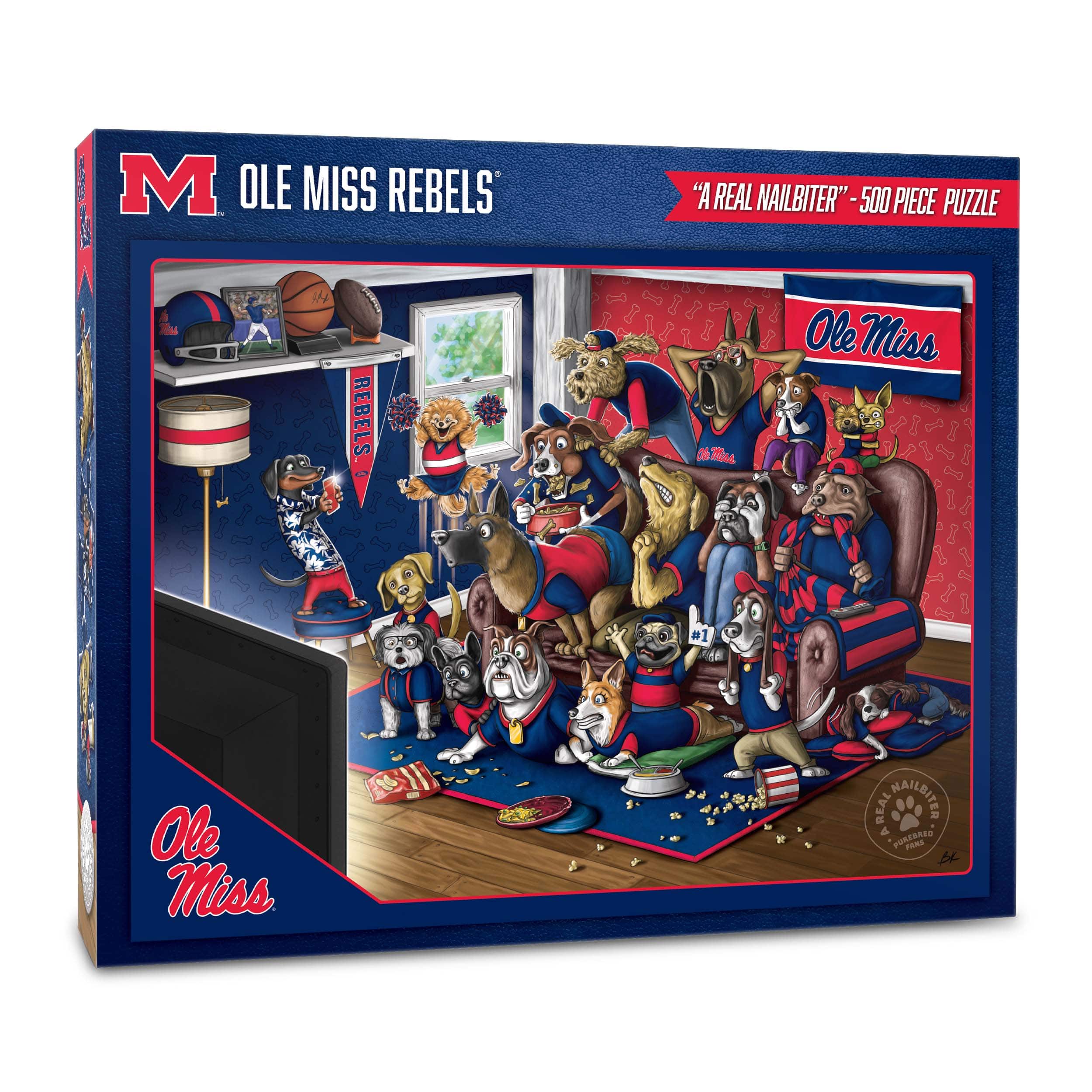 College Football Purebred Fans A Real Nailbiter 500 Piece Puzzle By Youthefan in Mississippi Rebels | 18" x 24" | Michaels®