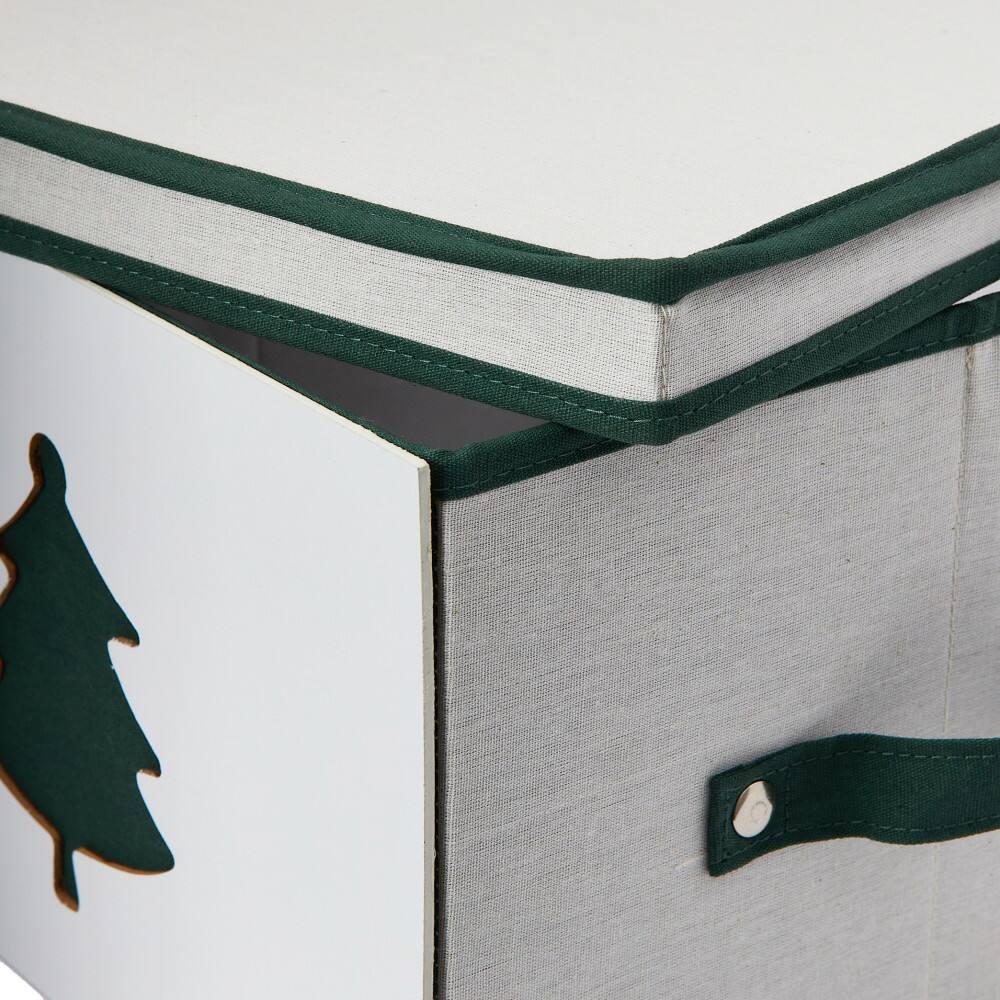 Household Essentials Holiday Green Tree Storage Box