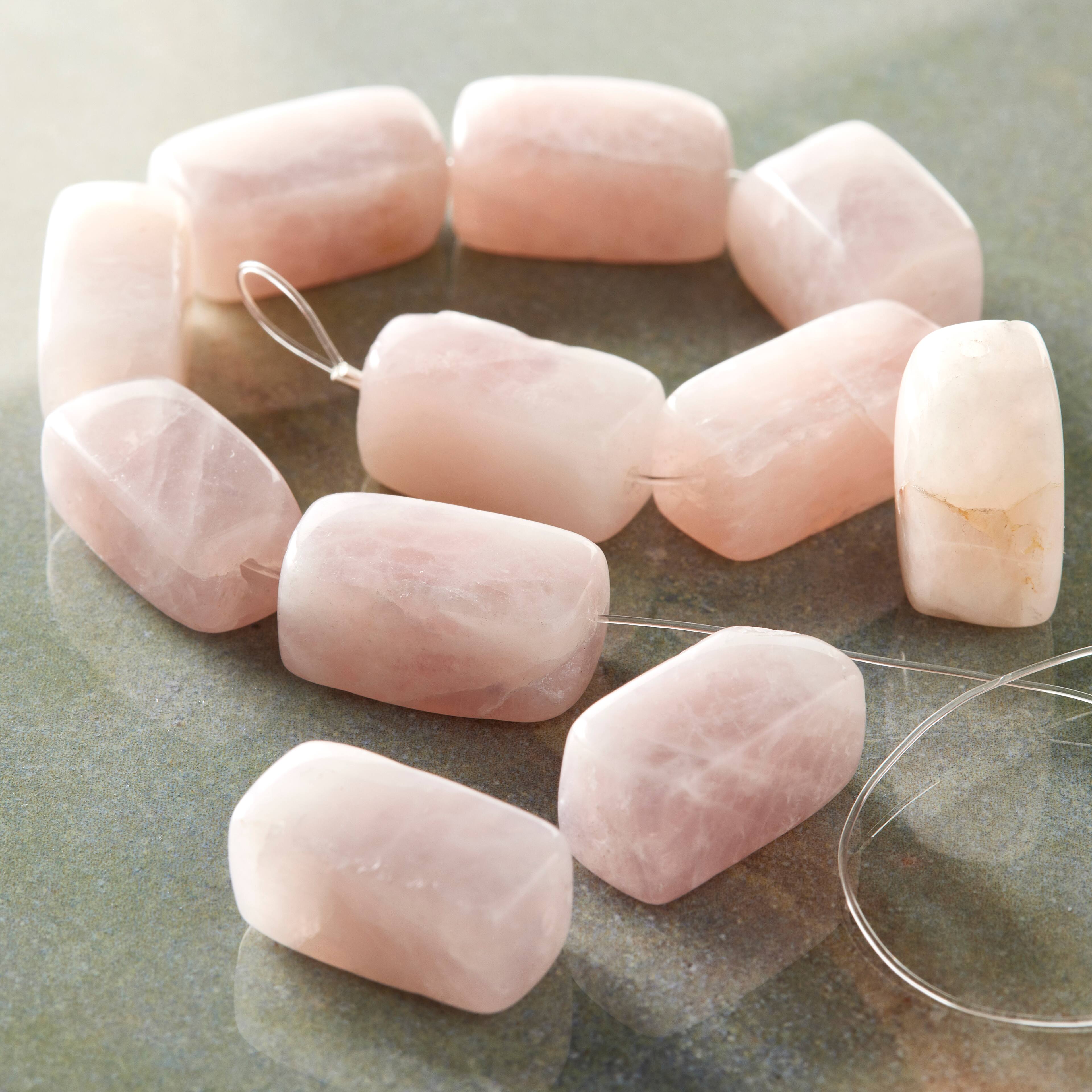 12 Pack: Rose Quartz Nugget Beads, 18mm by Bead Landing™