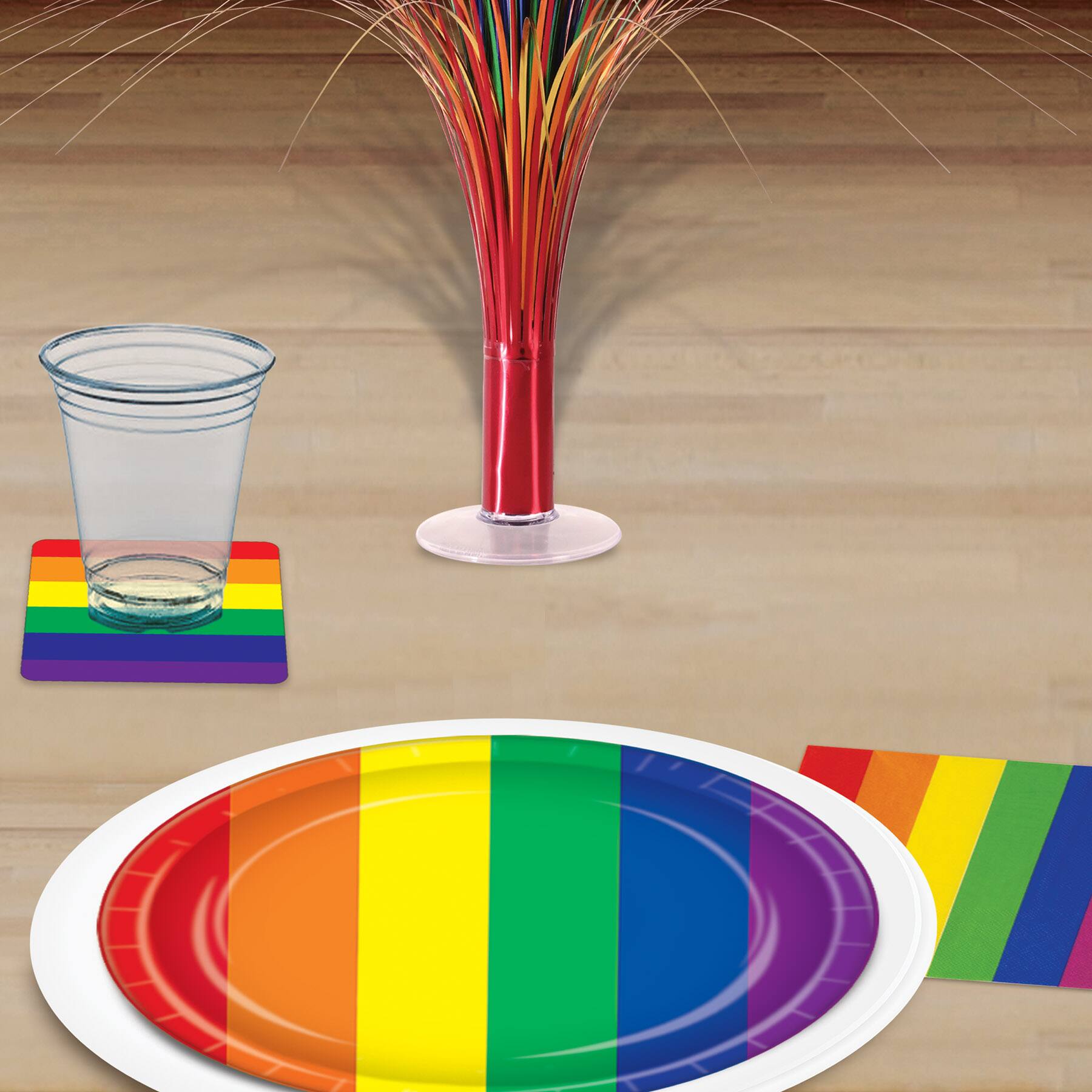 Beistle Rainbow Beverage 2-Ply Napkins, 32ct.