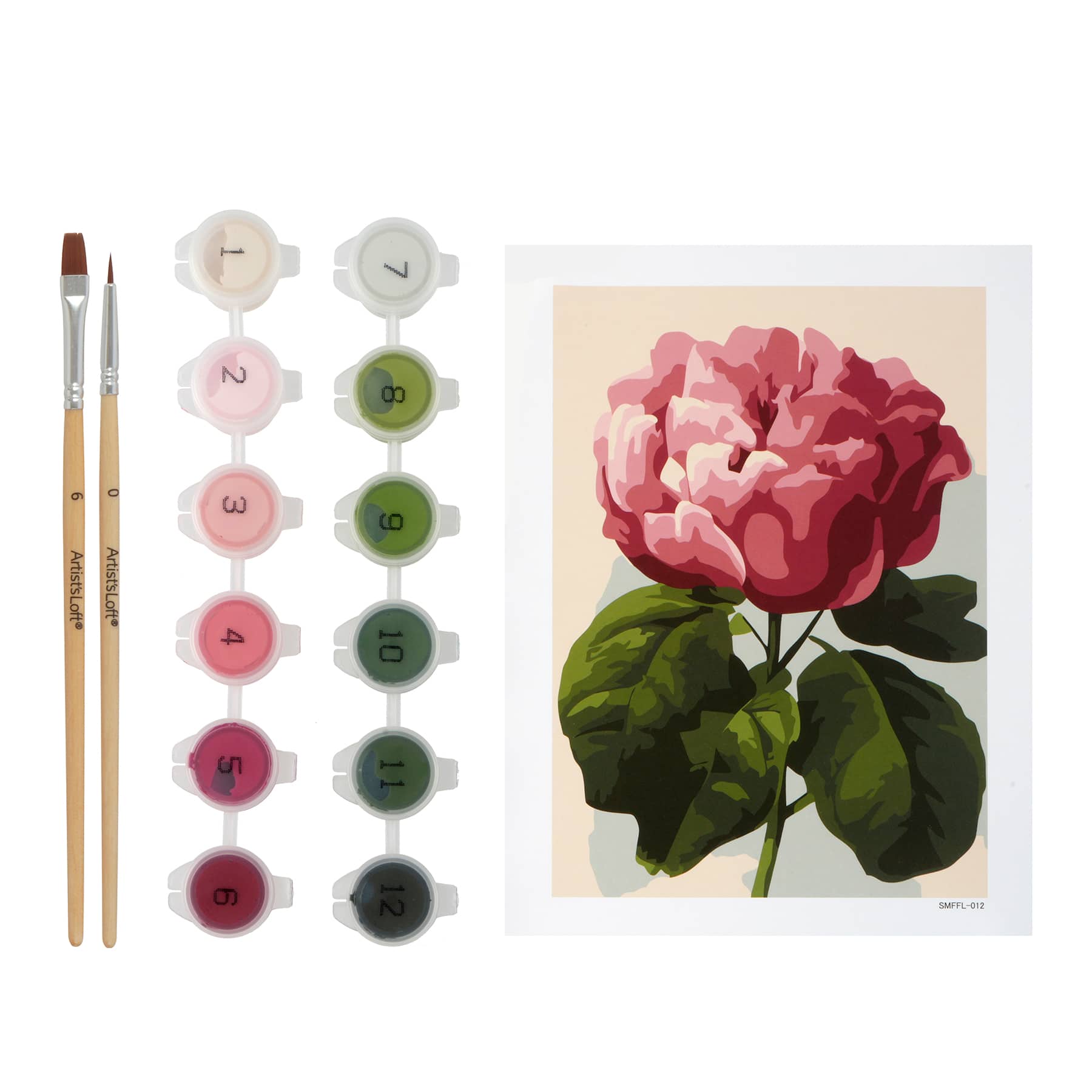 Pink Peony Paint-by-Number Framed Mini Kit by Artist's Loft®