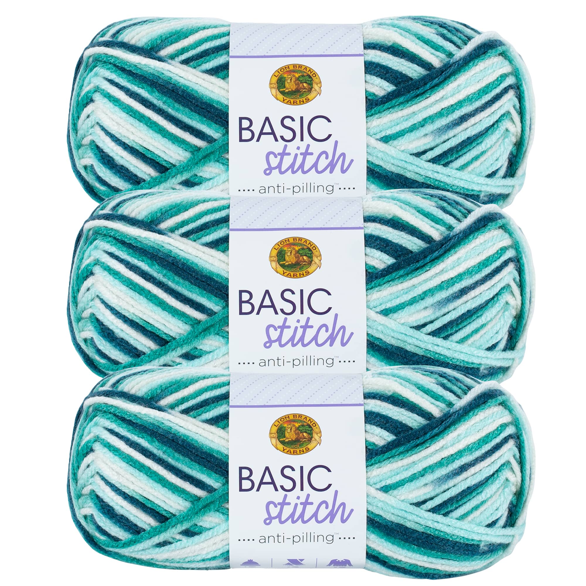 3 Pack Lion Brand® Basic Stitch Anti Pilling™ Yarn