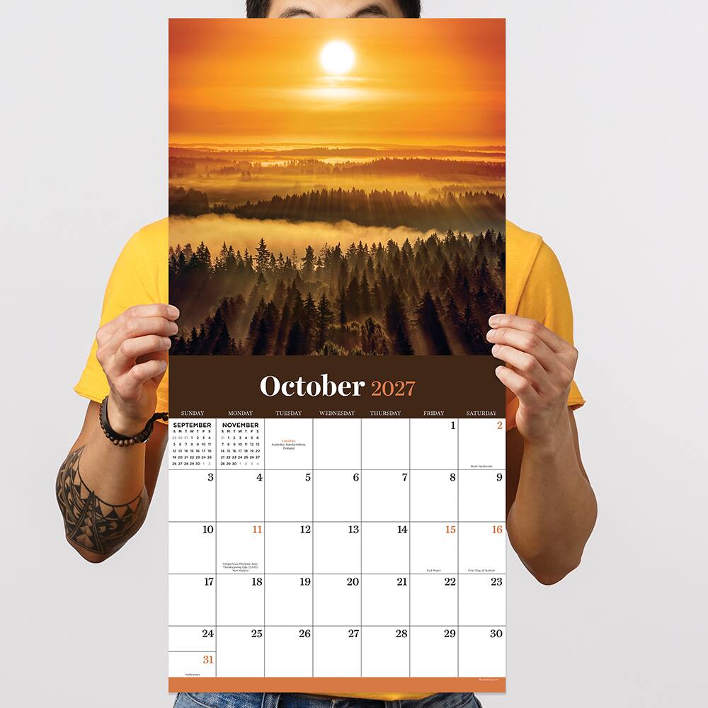 2027 Sunsets Wall Calendar