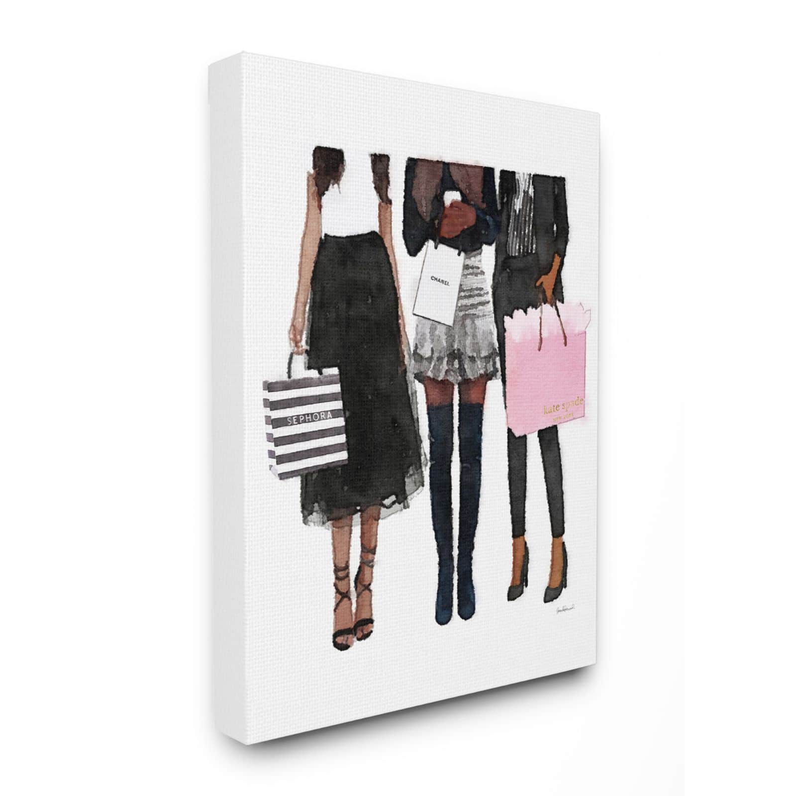 Stupell Industries Fashion Models Brands Glam Watercolor Canvas Wall Art