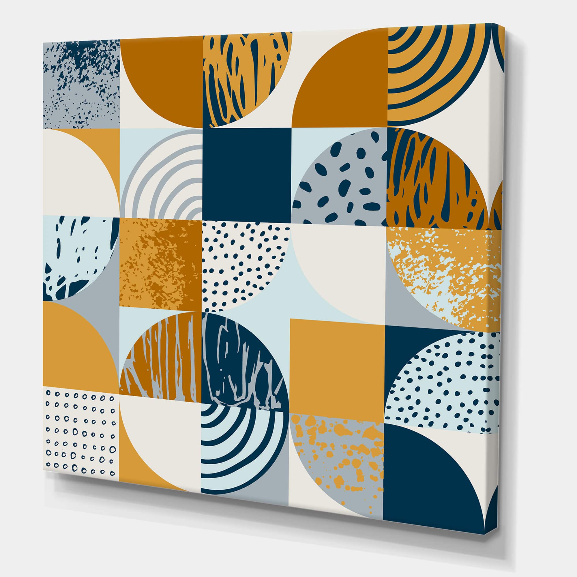 Designart - Retro Semicircles Circles and Squares