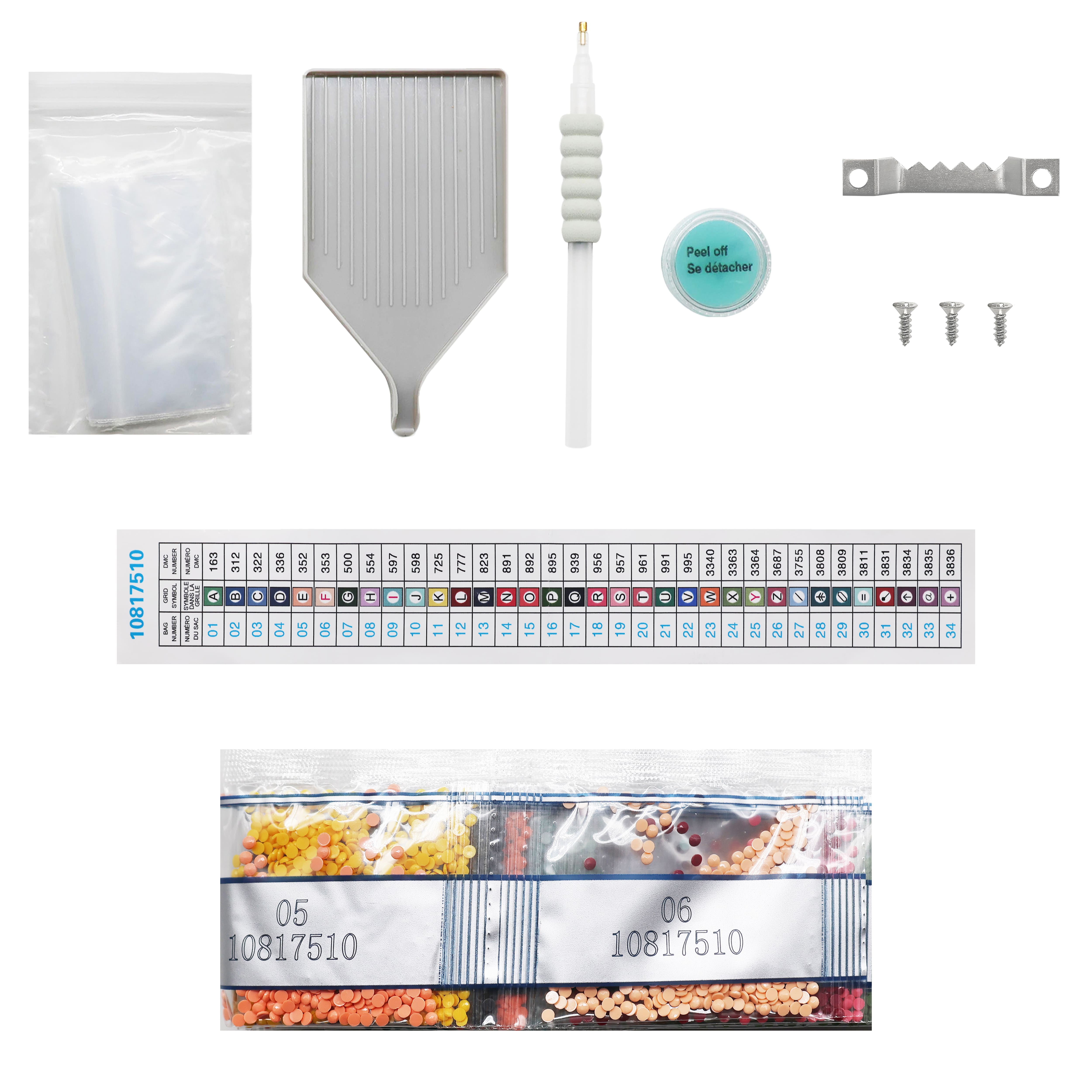 8" x 10" Moon & Flowers LED Stretched Canvas Diamond Art Kit by Make Market®