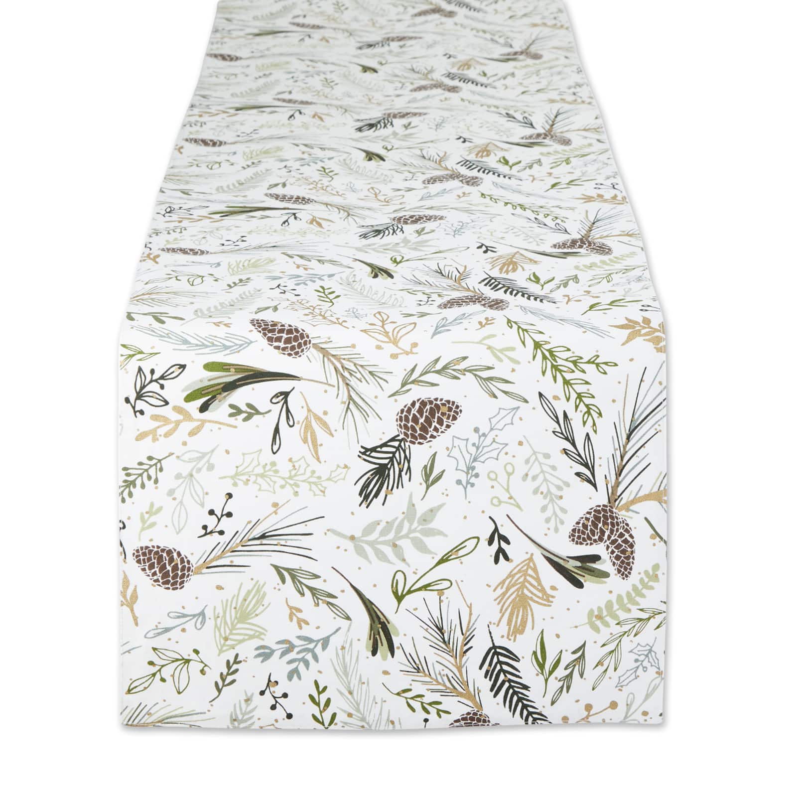 Sparkle Sprigs Printed Table Runner, 14" x 108"