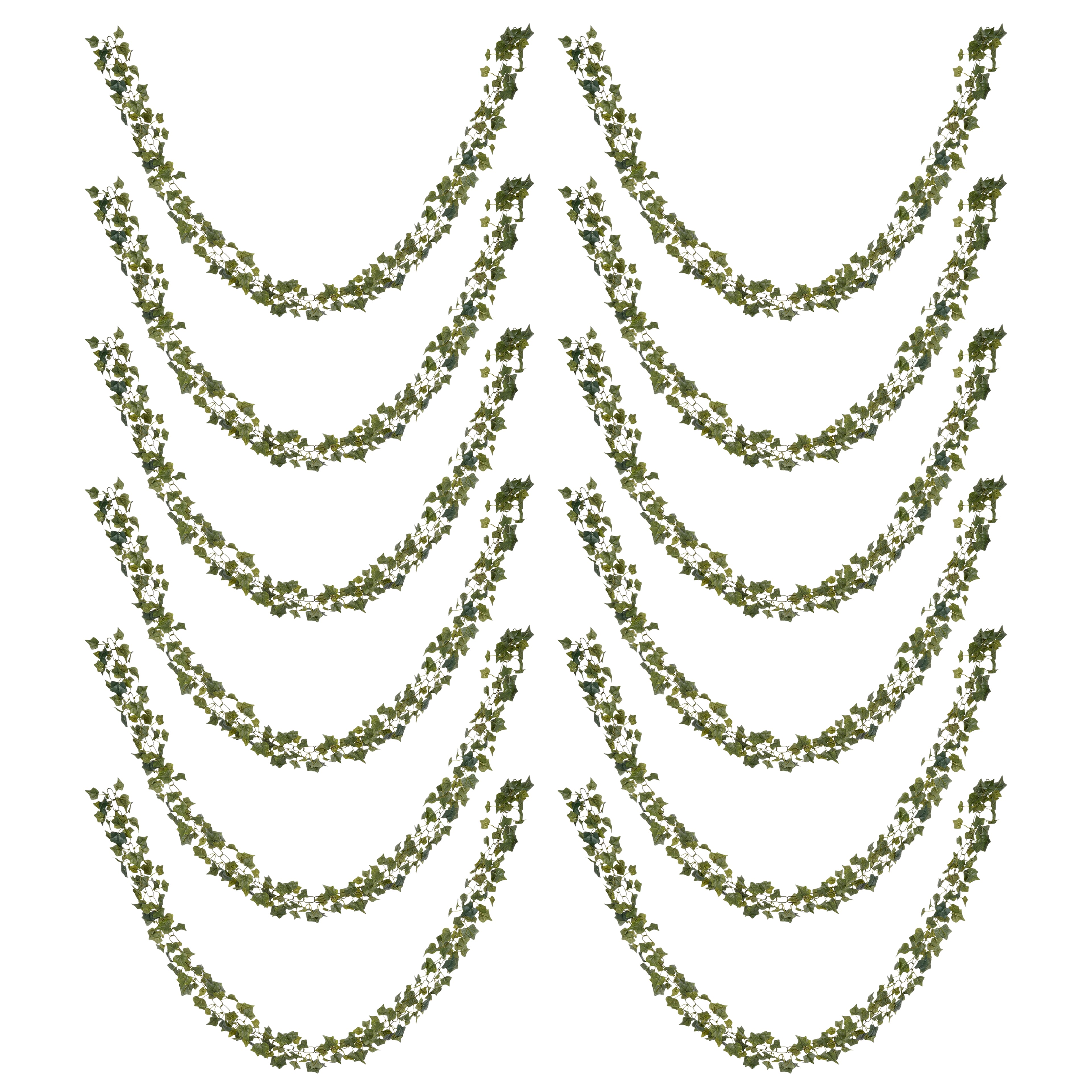 12 Pack: Assorted 6ft. Mini English Ivy Chain Garland by Ashland®