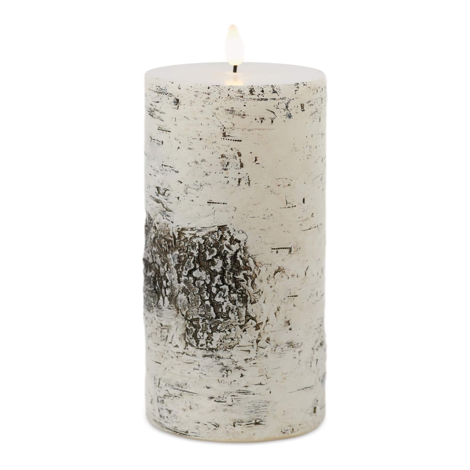 FIA WICK Birch Design Pillar Candles, 2ct.