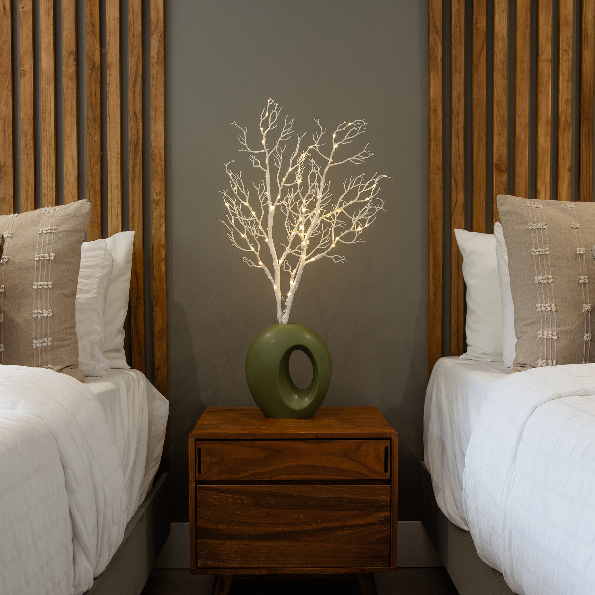 3ft. Artificial White Birch Warm White LED Pre-Lit Branches, 2ct.