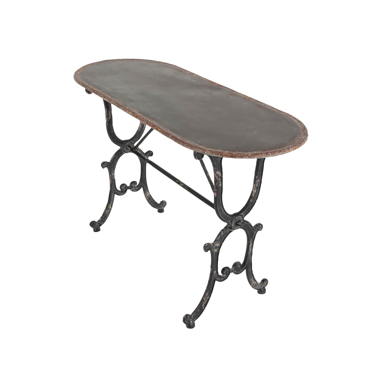 Grey Farmhouse Metal Console Table, 29" x 45"
