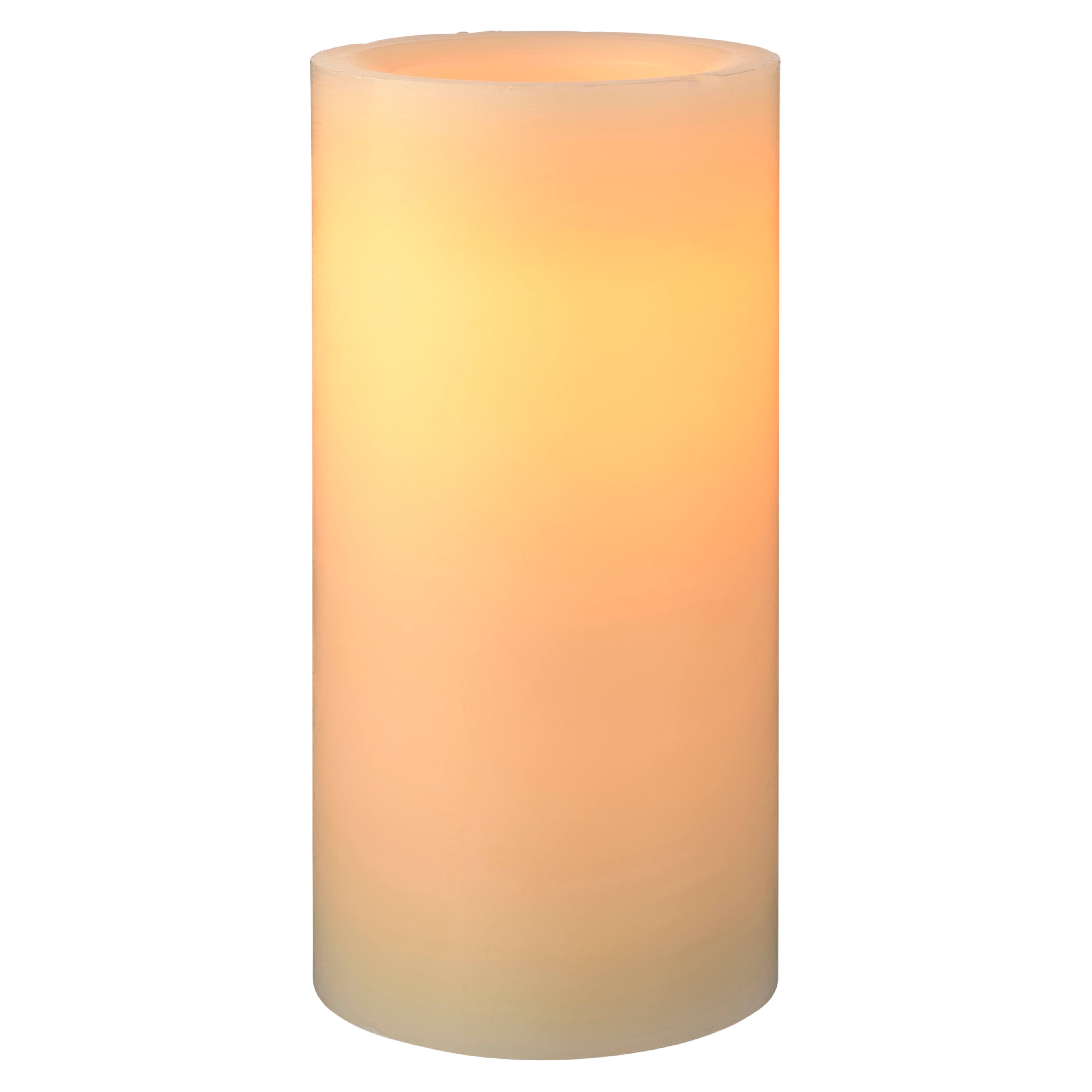3" x 6" Cream LED Wax Pillar Candle by Ashland®