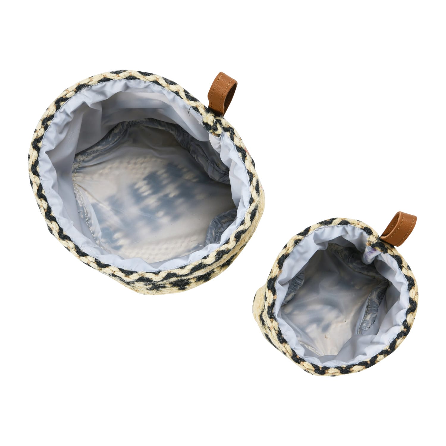 Hello Honey® Black & Cream Woven Jute Basket with Liner Set