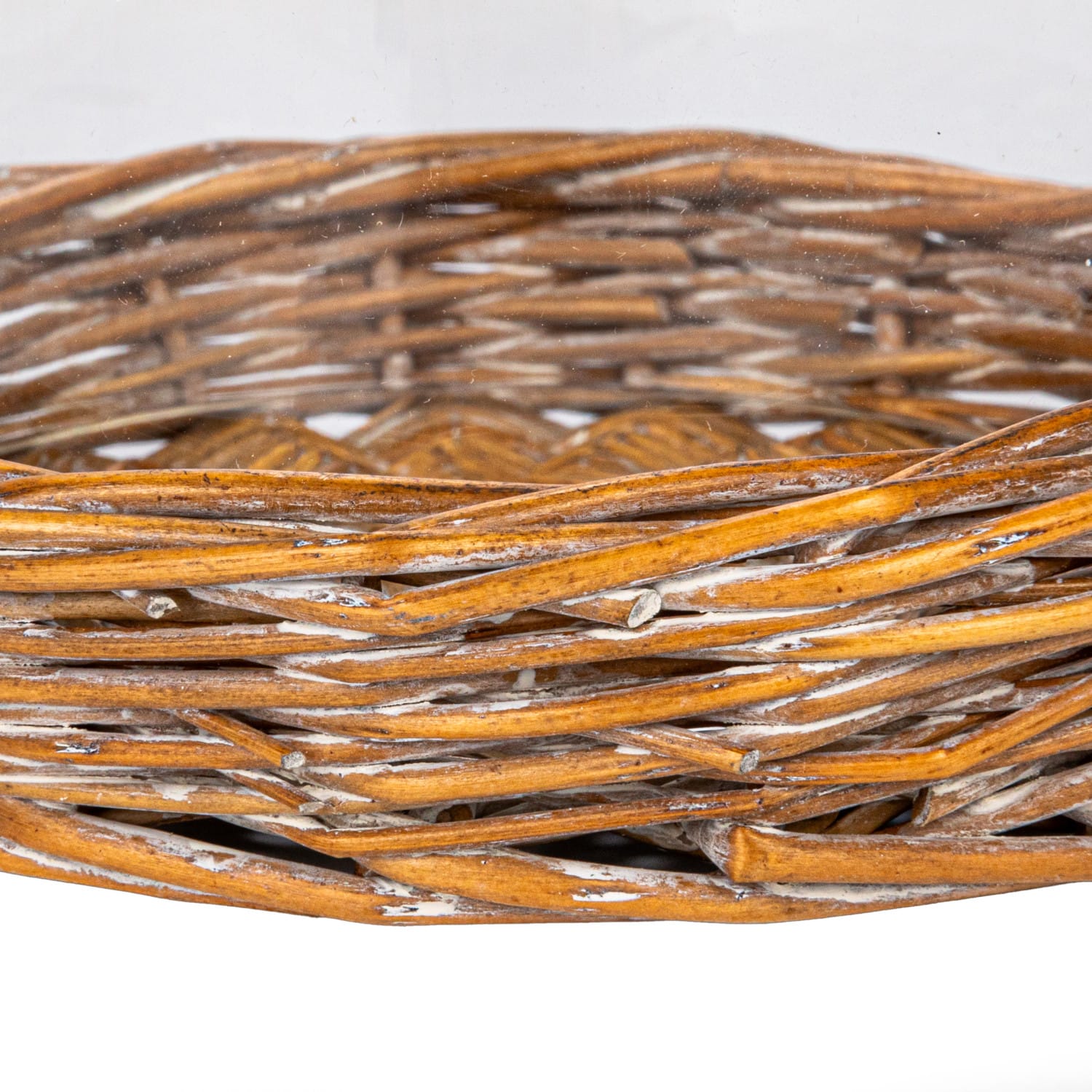 Hello Honey® 6" Round Clear Glass Cloche with Woven Willow Base