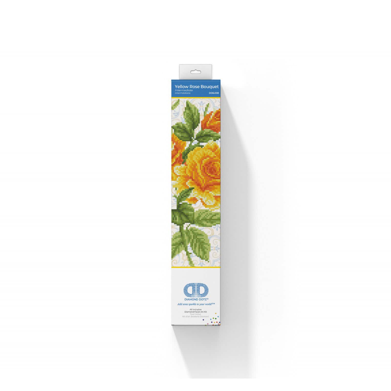 Diamond Dotz® Intermediate Yellow Rose Bouquet Diamond Painting Kit