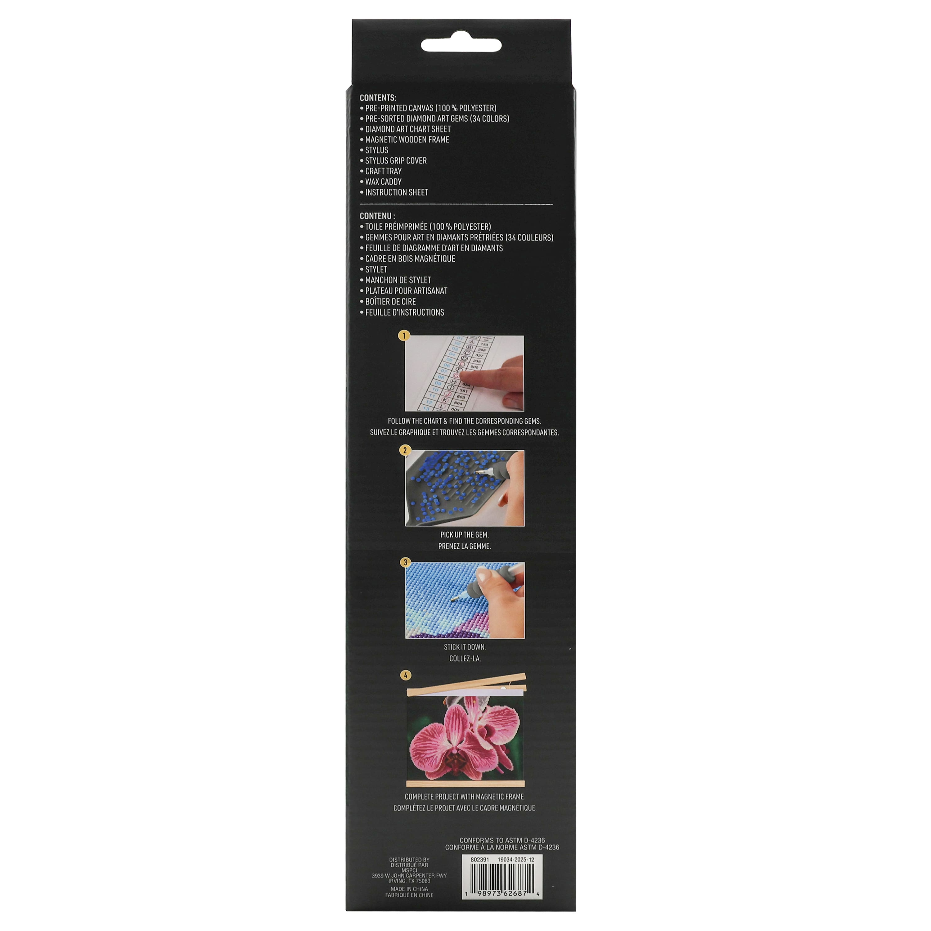 11" x 14" Pink Orchid Diamond Art Kit by Make Market®