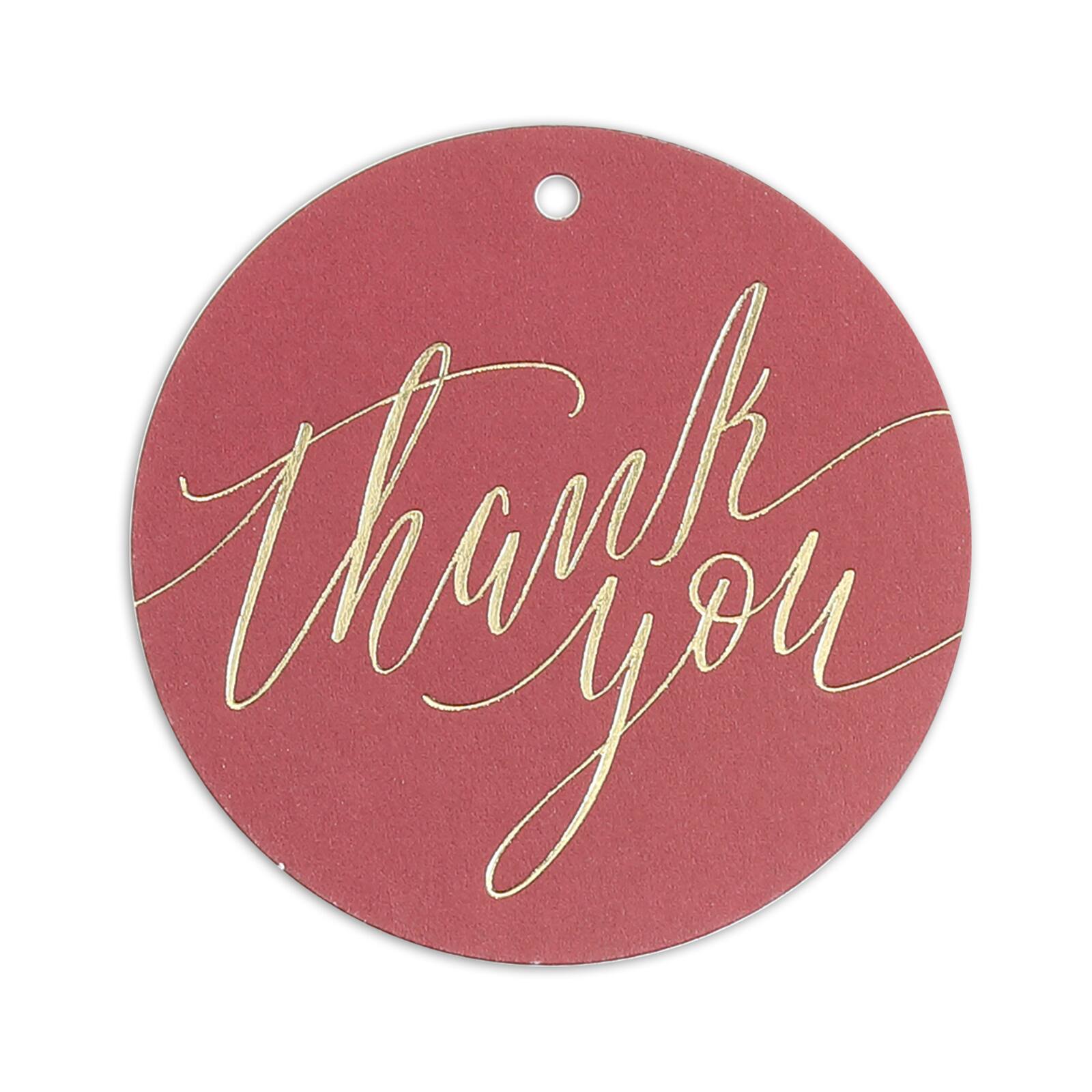 Hortense B. Hewitt Co. Burgundy Thank You Favor Tag