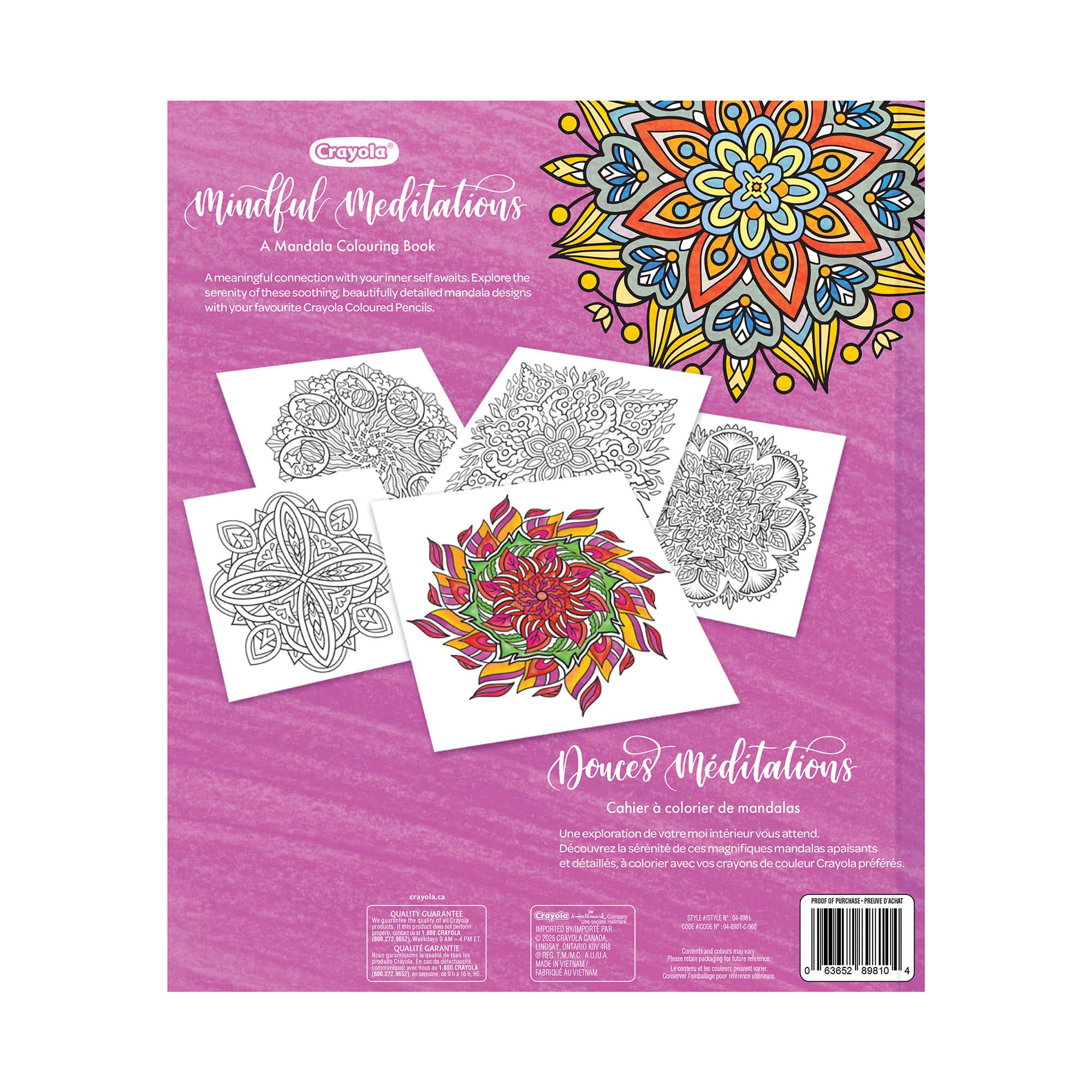 Crayola® Mindful Meditations Mandala Colouring Book