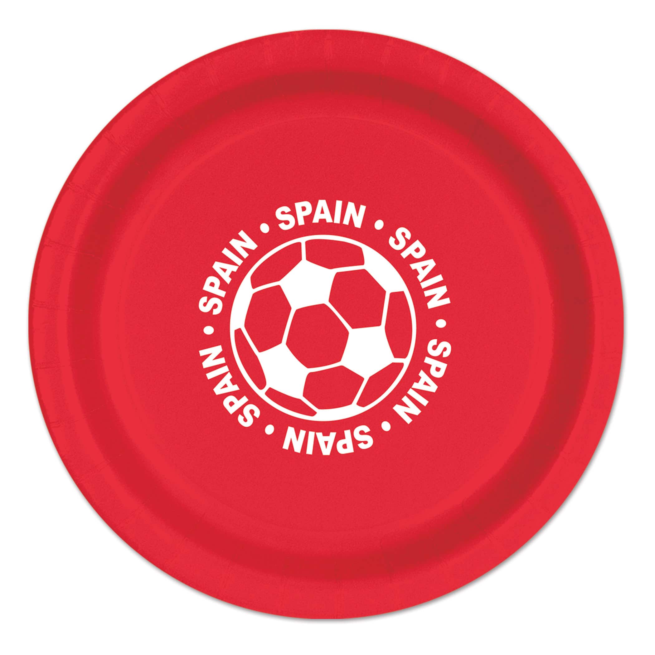 9" Spain Soccer Plates, 16ct.