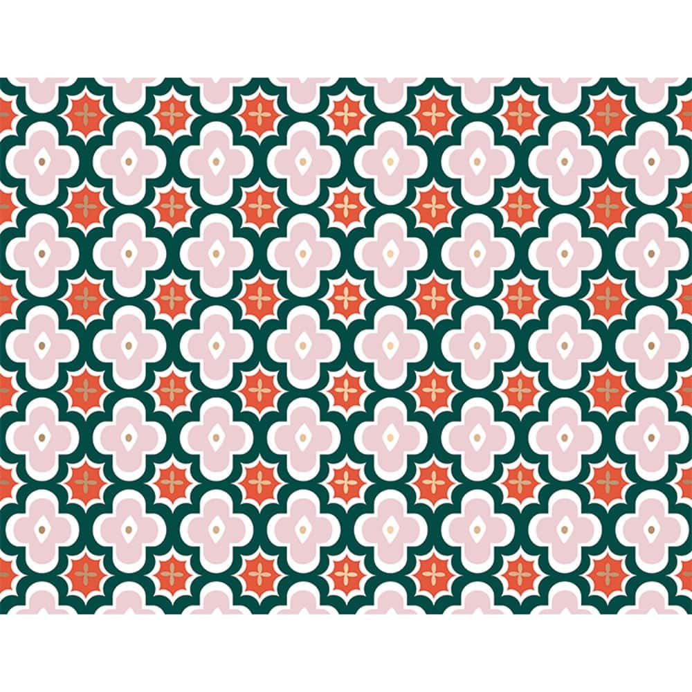 JAM Paper 3.87" x 5" Pink & Red Geometric Blank Note Cards & Envelopes, 20ct.